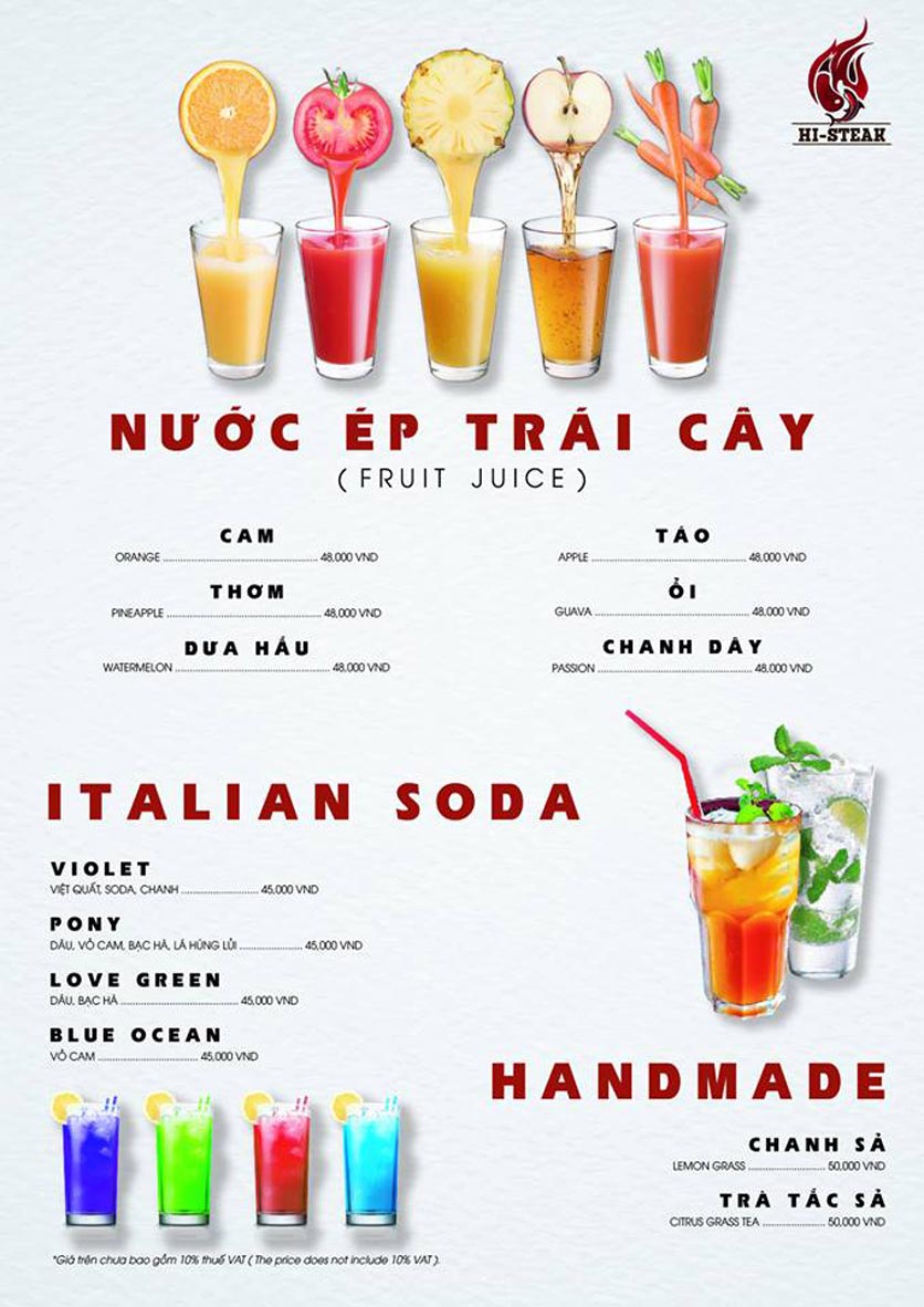 Menu Hi-Steak - Lê Văn Hưu 8