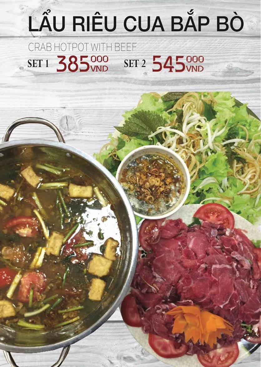 Menu Lẩu Son - Vạn Phúc 10 