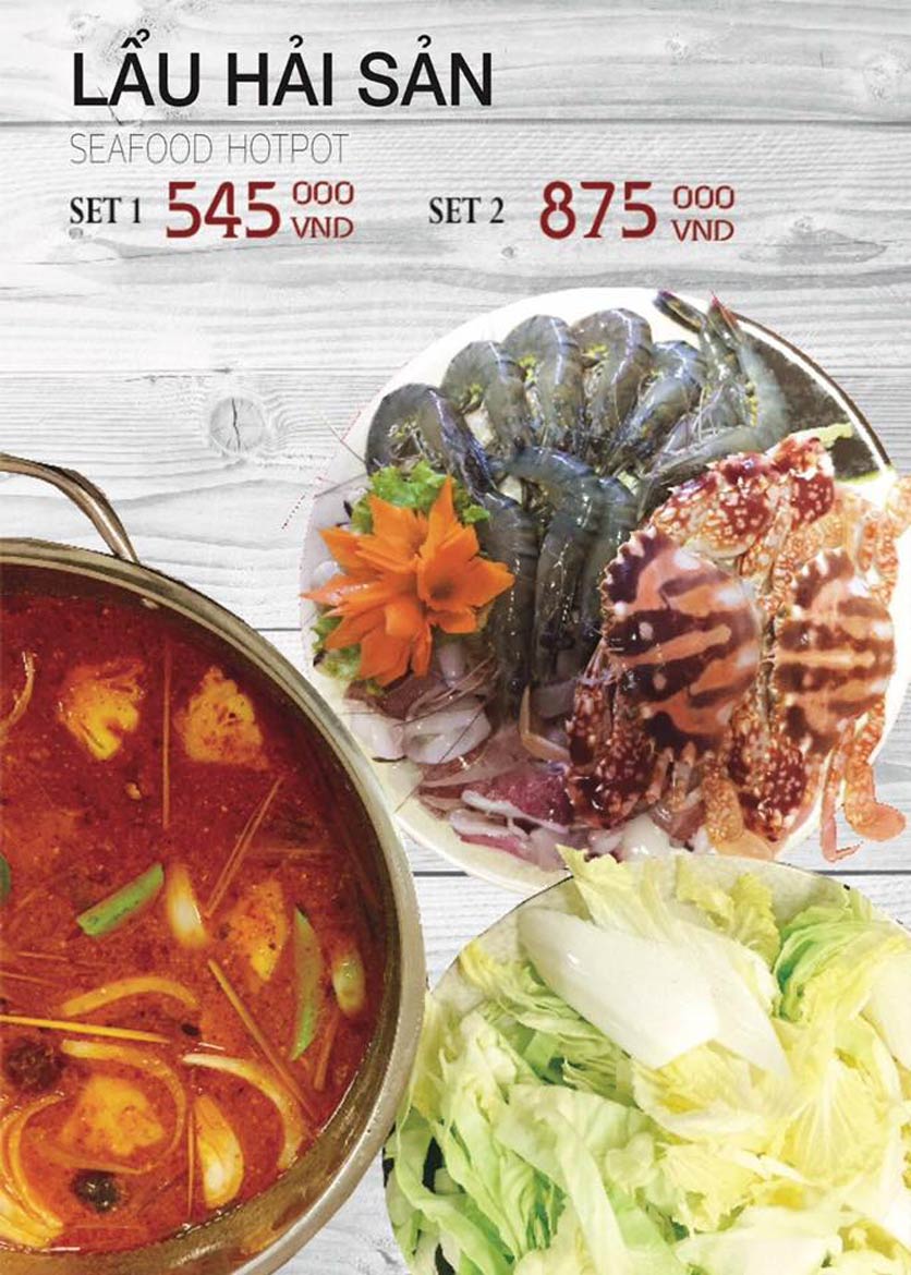 Menu Lẩu Son - Vạn Phúc 12 