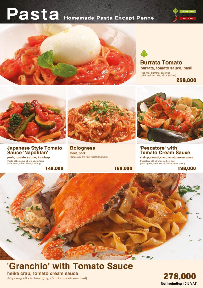 Menu Pizza Logic - Saigon Centre  12 