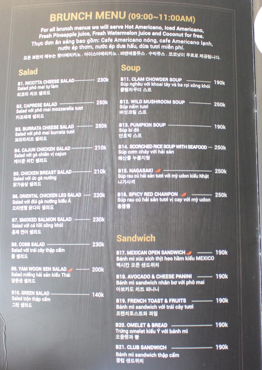Menu Mint and Paul - Cao Triều Phát 1