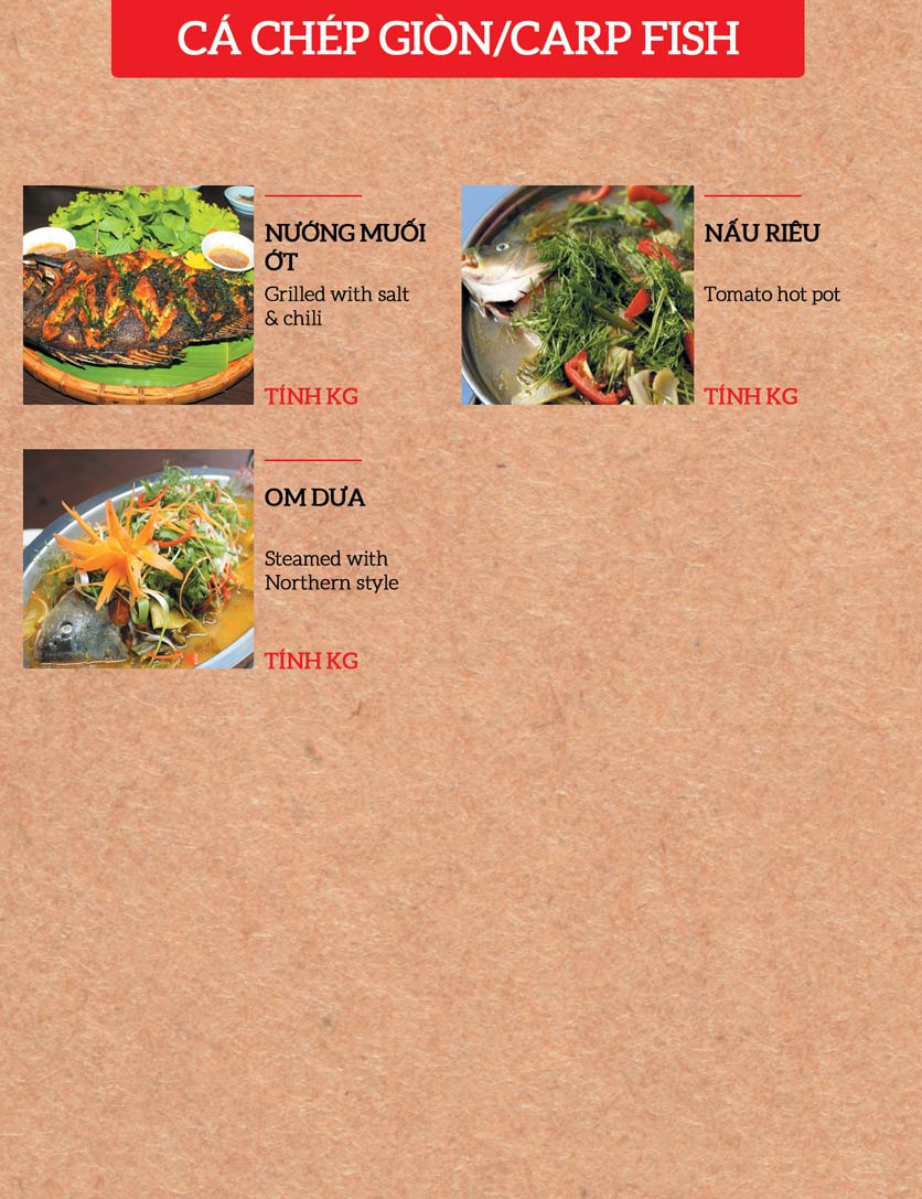 Menu Món Gánh – Song Hành 2