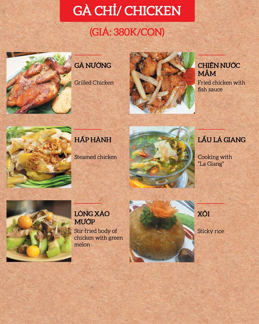 Menu Món Gánh – Song Hành 4