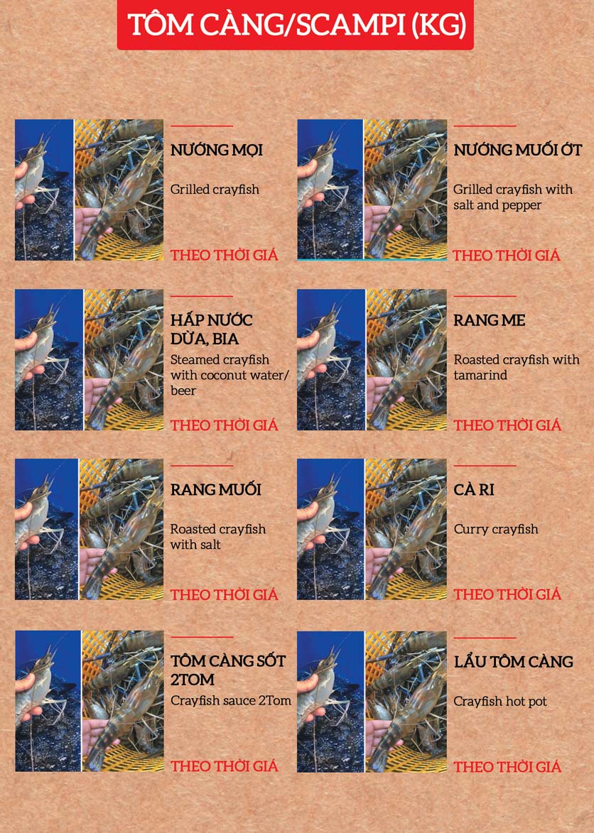 Menu Món Gánh – Song Hành 8