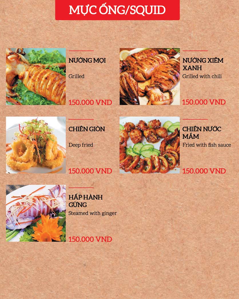 Menu Món Gánh – Song Hành 9