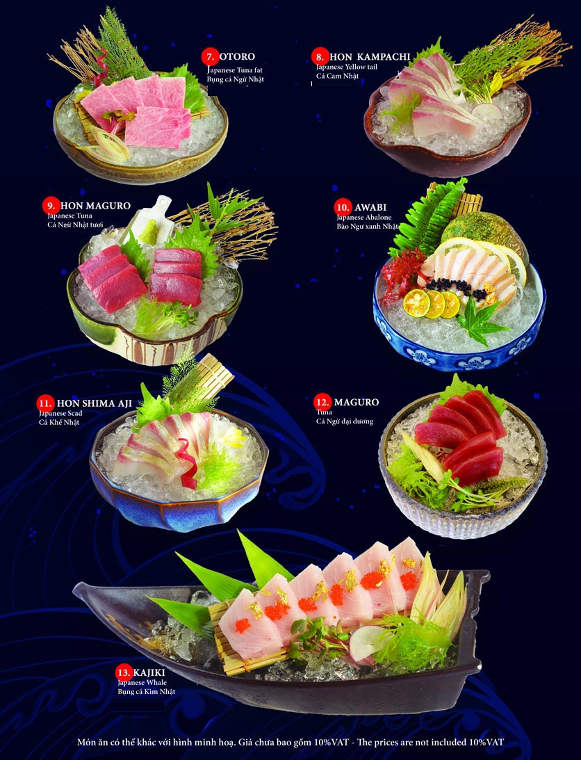 Menu Sushi Hokkaido Sake - 48 Đào Tấn 3 
