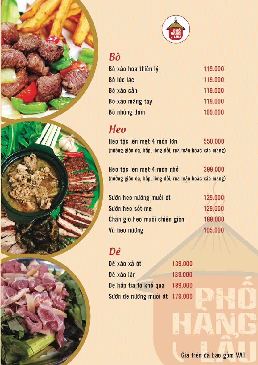 Menu Phố Hàng Lẩu - Đồng Nai 4