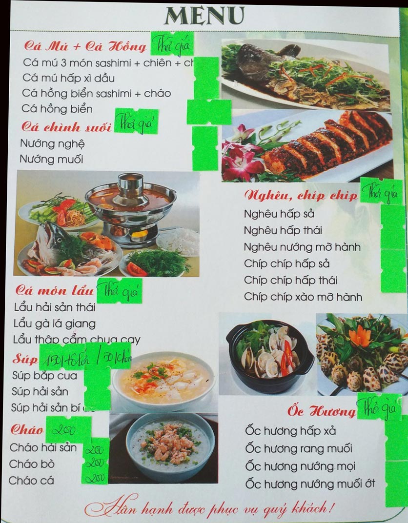 Menu Phong Lan Hội – Võ Nghĩa 4