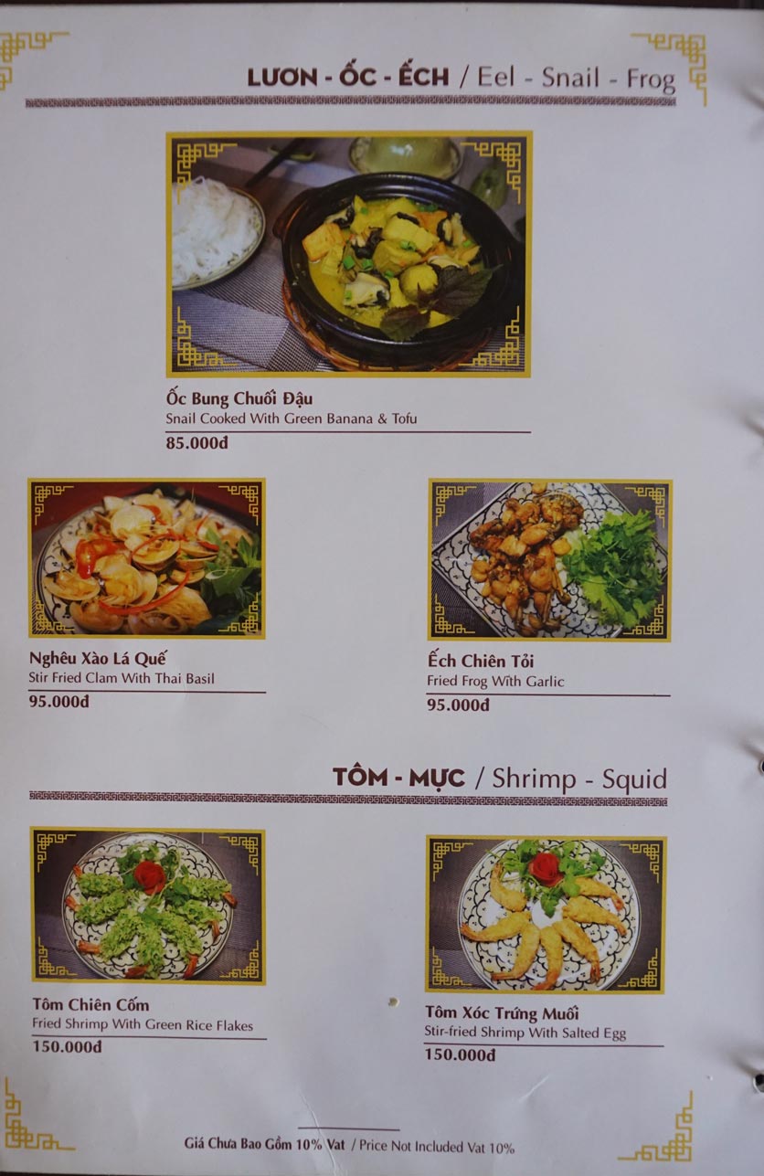 Menu Nhà hàng Việt - StarHill 6