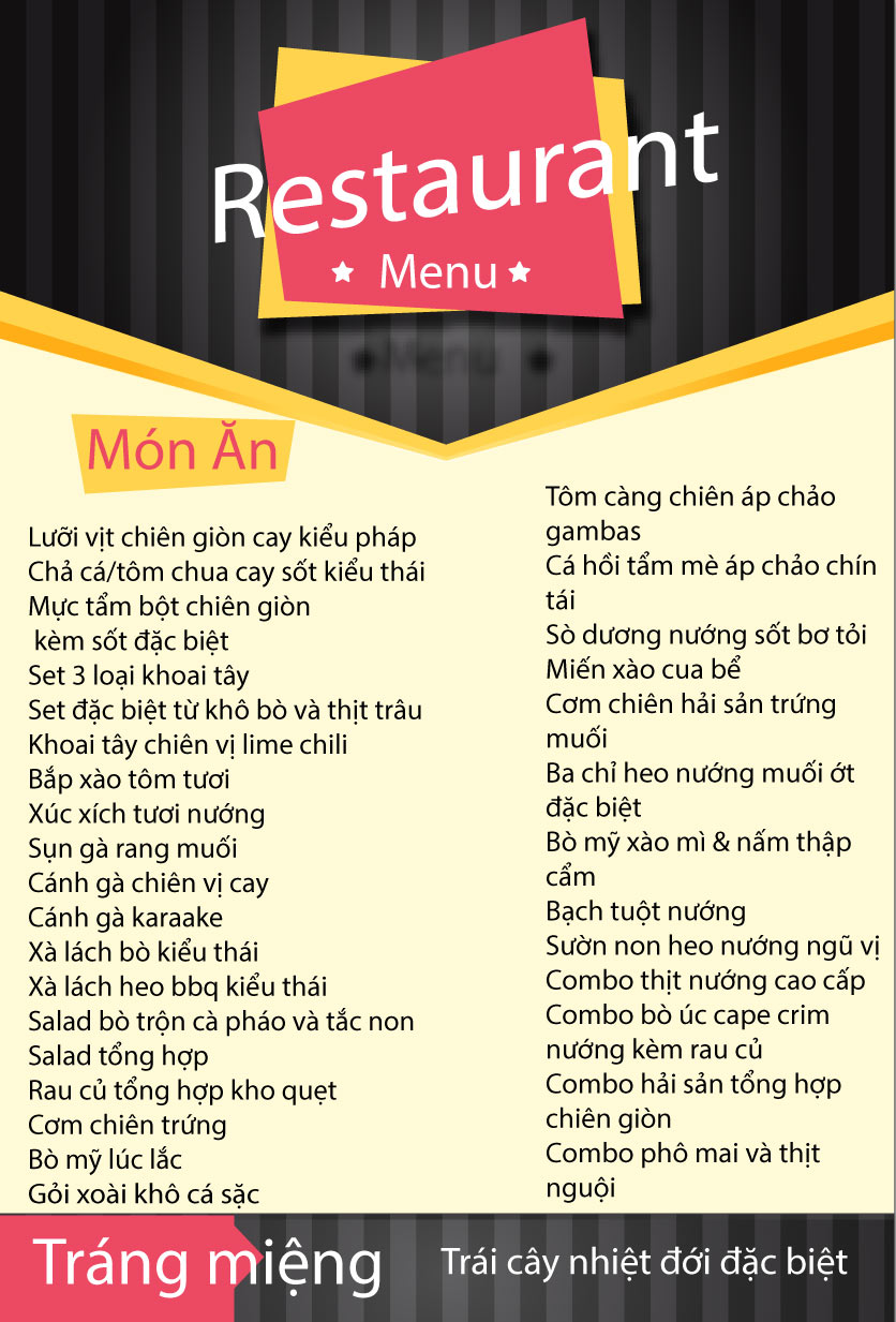 Menu Vuvuzela - Zen Plaza 4
