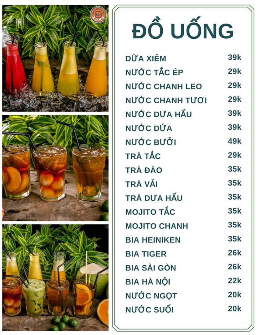 Menu Bếp Xuka - Hàng Giầy 4