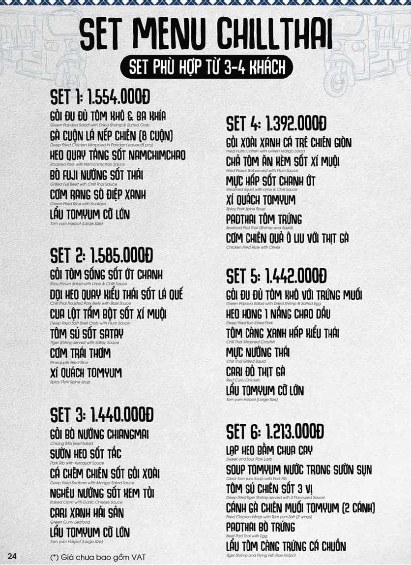 Menu Gọi Món T2-CN, Giảm 5% Khi Đặt PasGo - Chill Thái Cô Giang-22