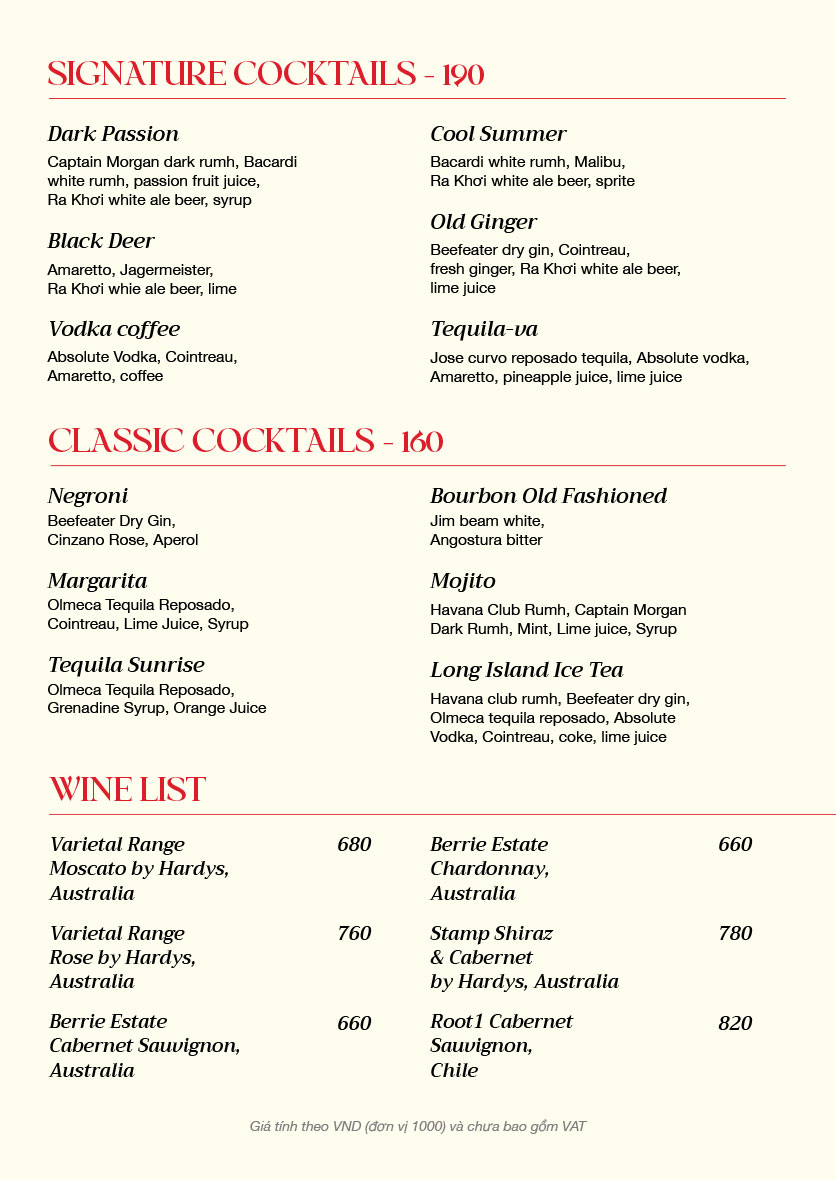Menu Hoprizon Craft Beer - Võ Thị Sáu 2