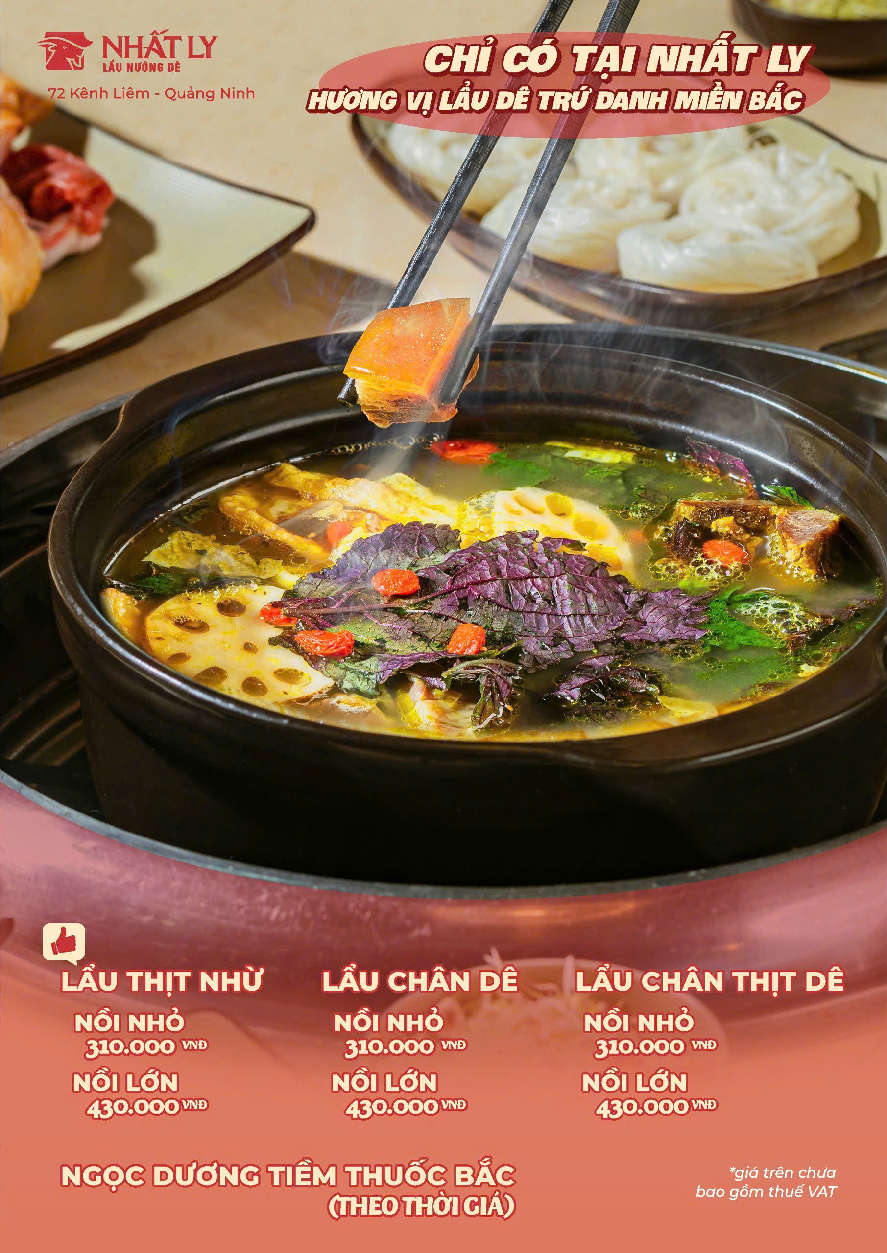 Menu  Lẩu Dê Nhất Ly  - Hạ Long 4 