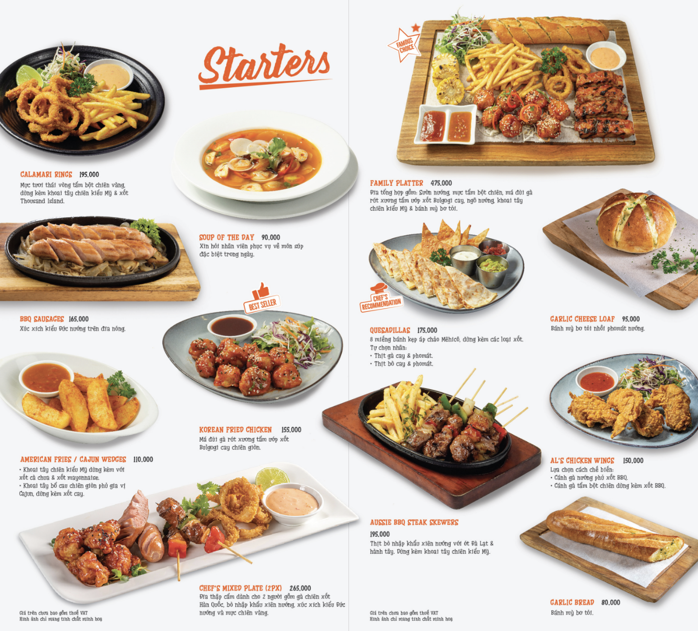 Menu Al Fresco’s - Tô Ngọc Vân ( Al Fresco’s - Xuân Diệu cũ) 2