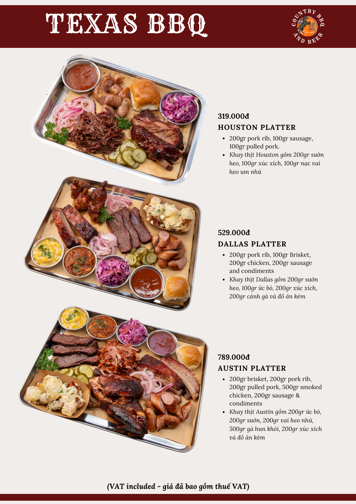 Menu Country BBQ & Beer - Trần Bạch Đằng 3