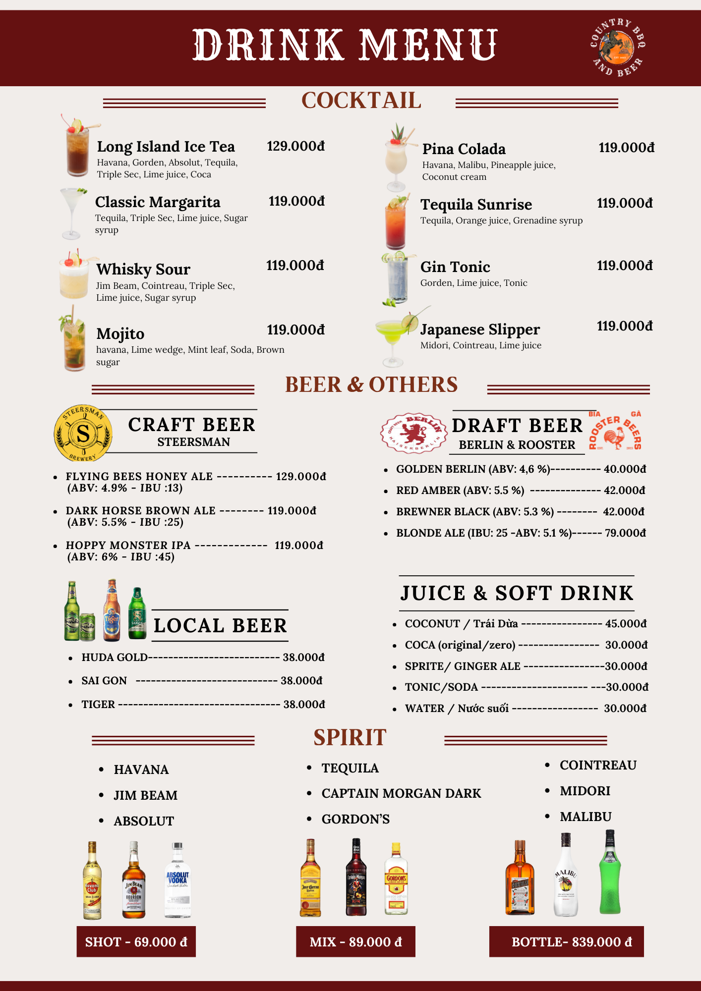 Menu Country BBQ & Beer - Trần Bạch Đằng 5
