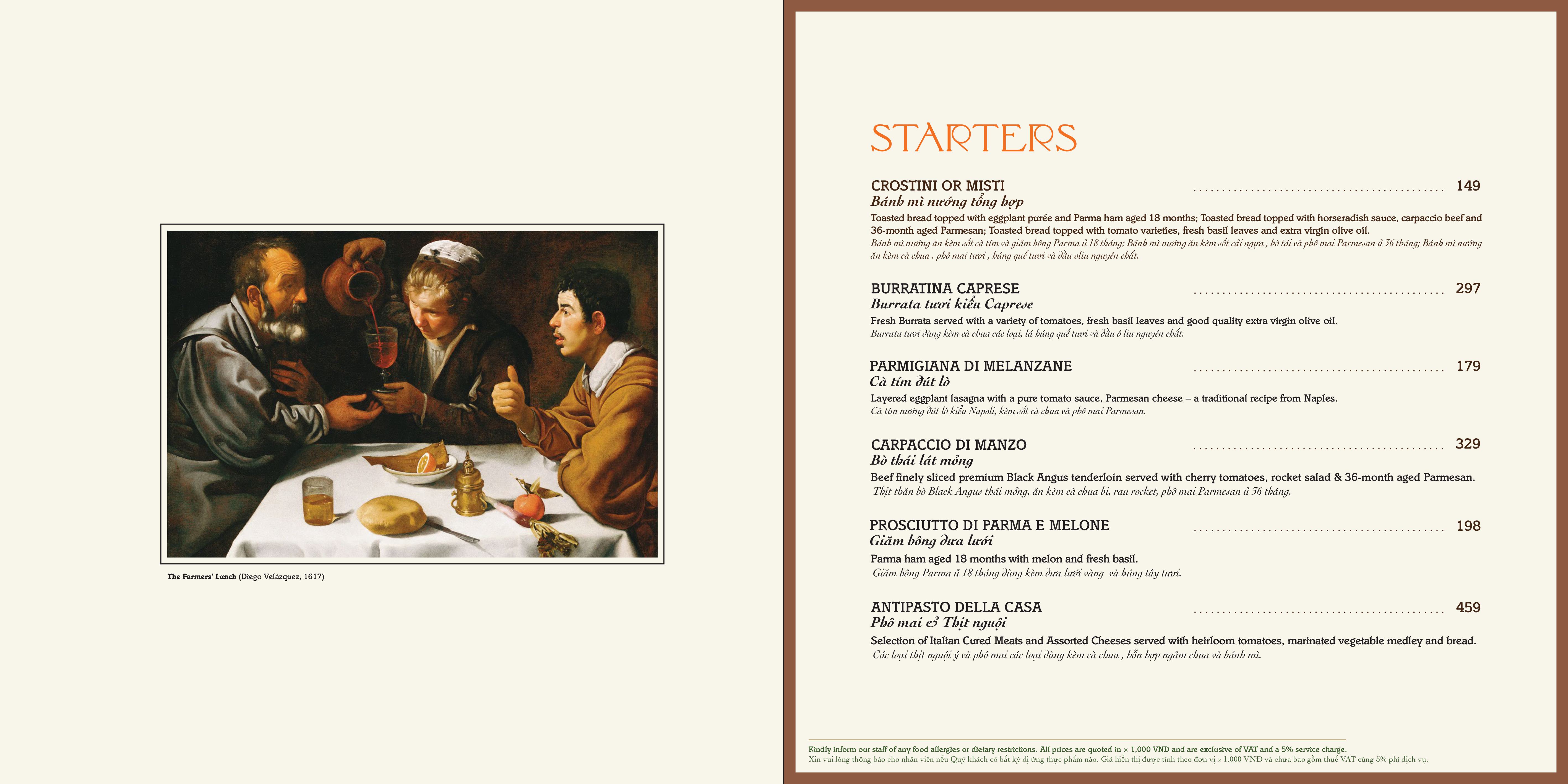 Menu Don Cipriani's - Celesta Rise 2 