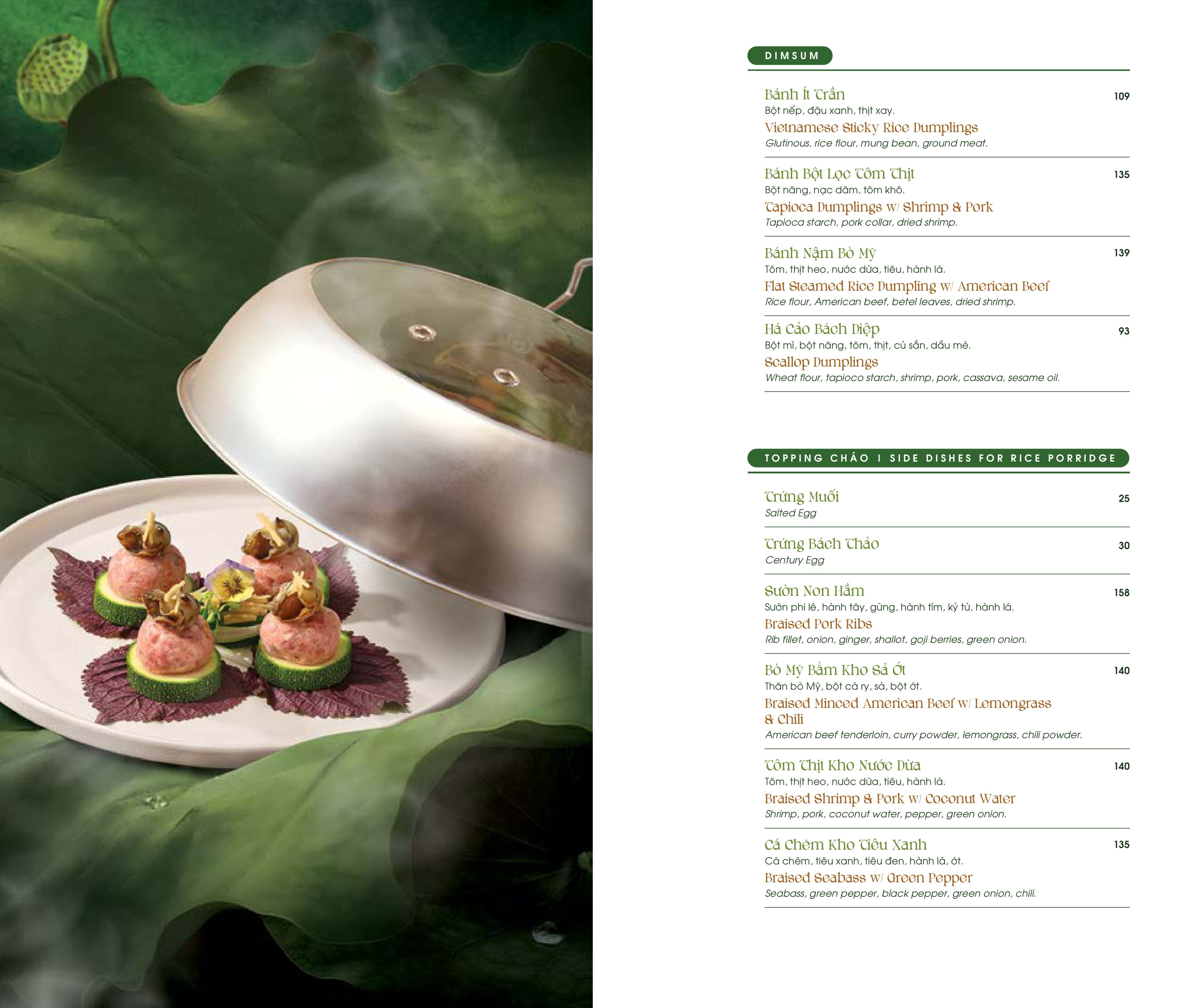 Menu Bắc Kim Thang Premium - Saigon Marina IFC Tower 6