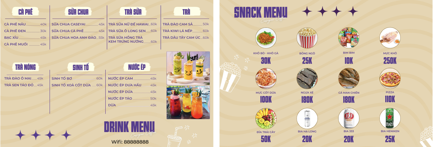 Menu Nhà hàng sự kiện Caseyai - Hà Đông 5