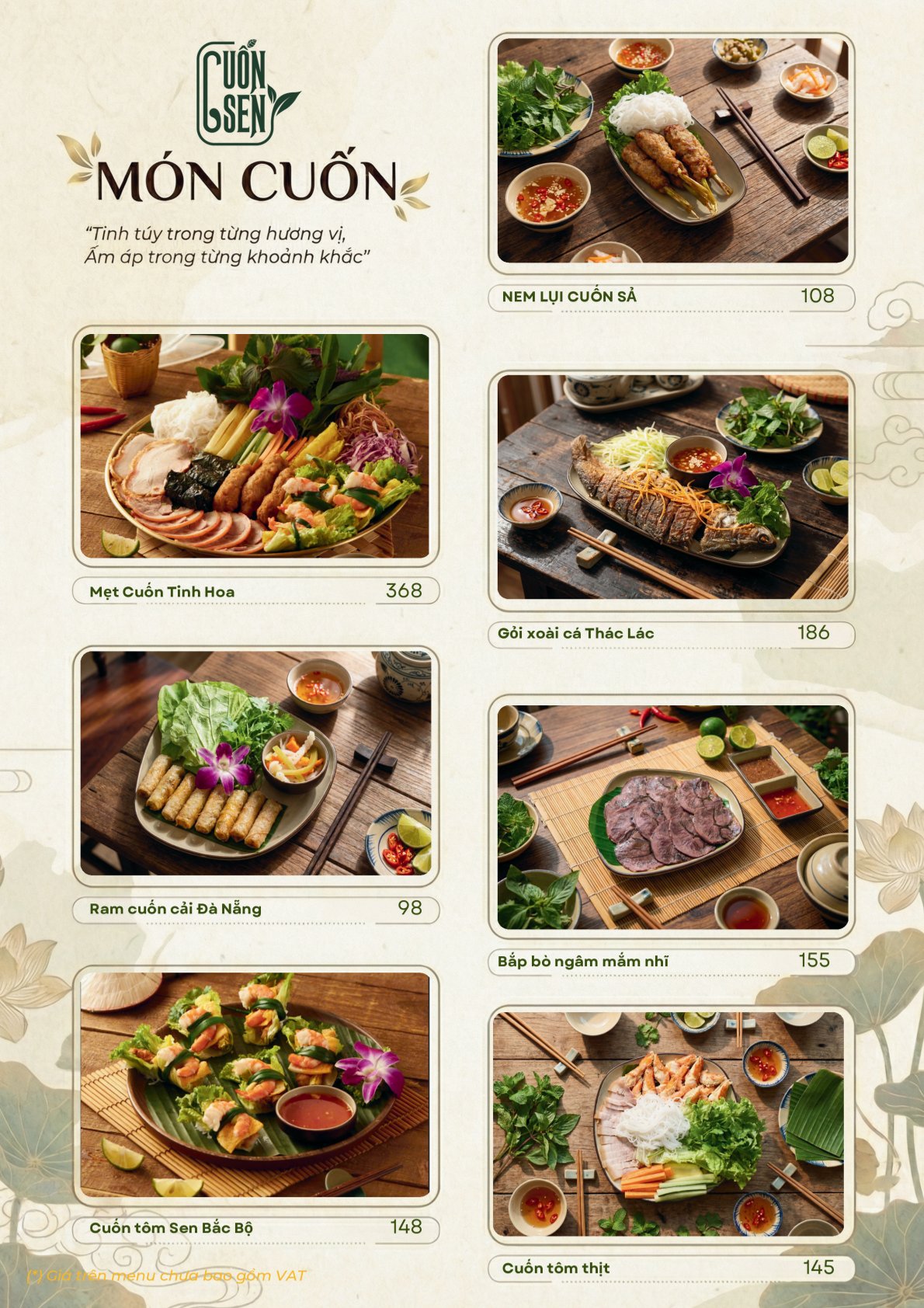 Menu Cuốn Sen - Nguyễn Văn Lộc 4 