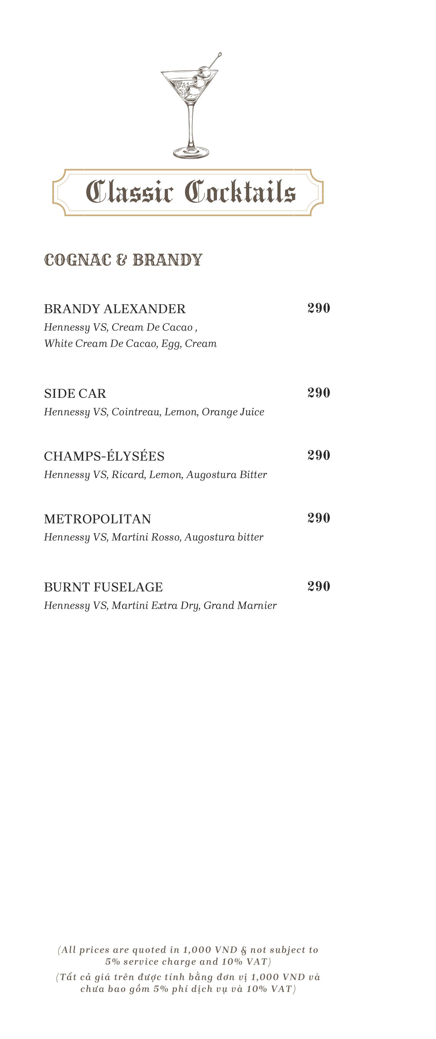 Menu Dusk Sky Bar - Le Chanvre Hanoi Hotel & Spa 8