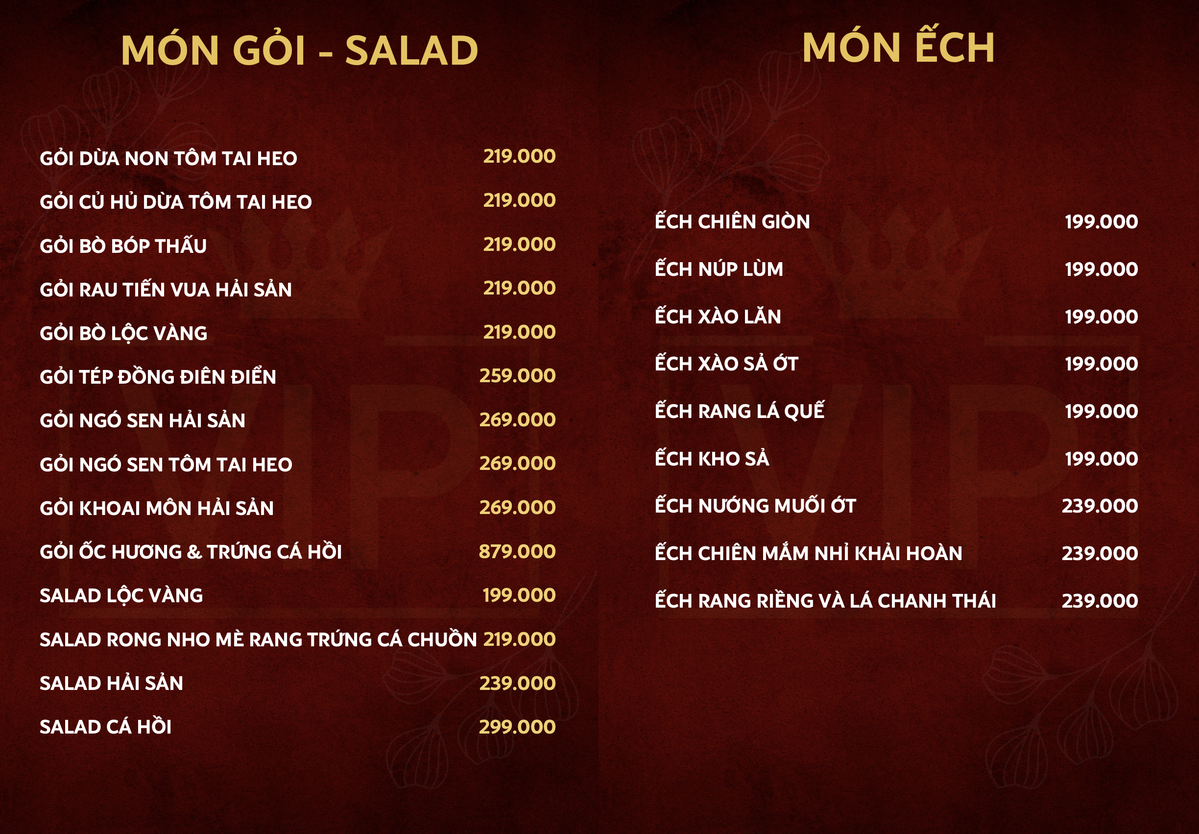 Menu Hầm Rượu Lộc Vàng - Bông Sao 6