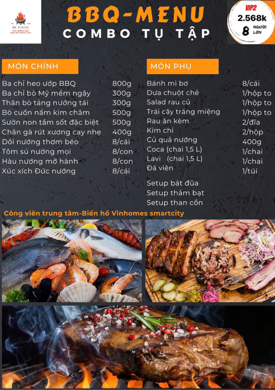 Menu Hi-Food BBQ - Vinhomes Smart City 2