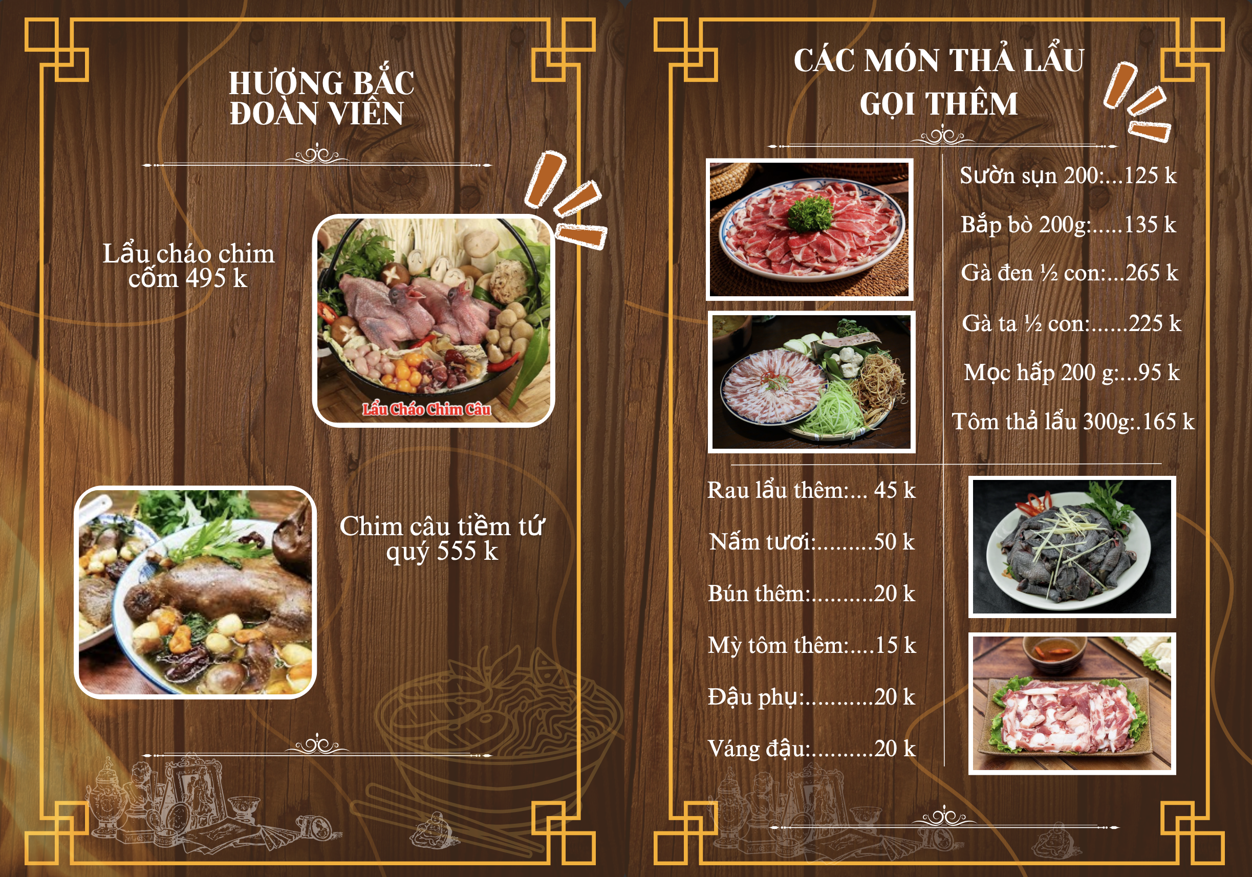Menu Hương Bắc - Nguyễn Quốc Trị 7 