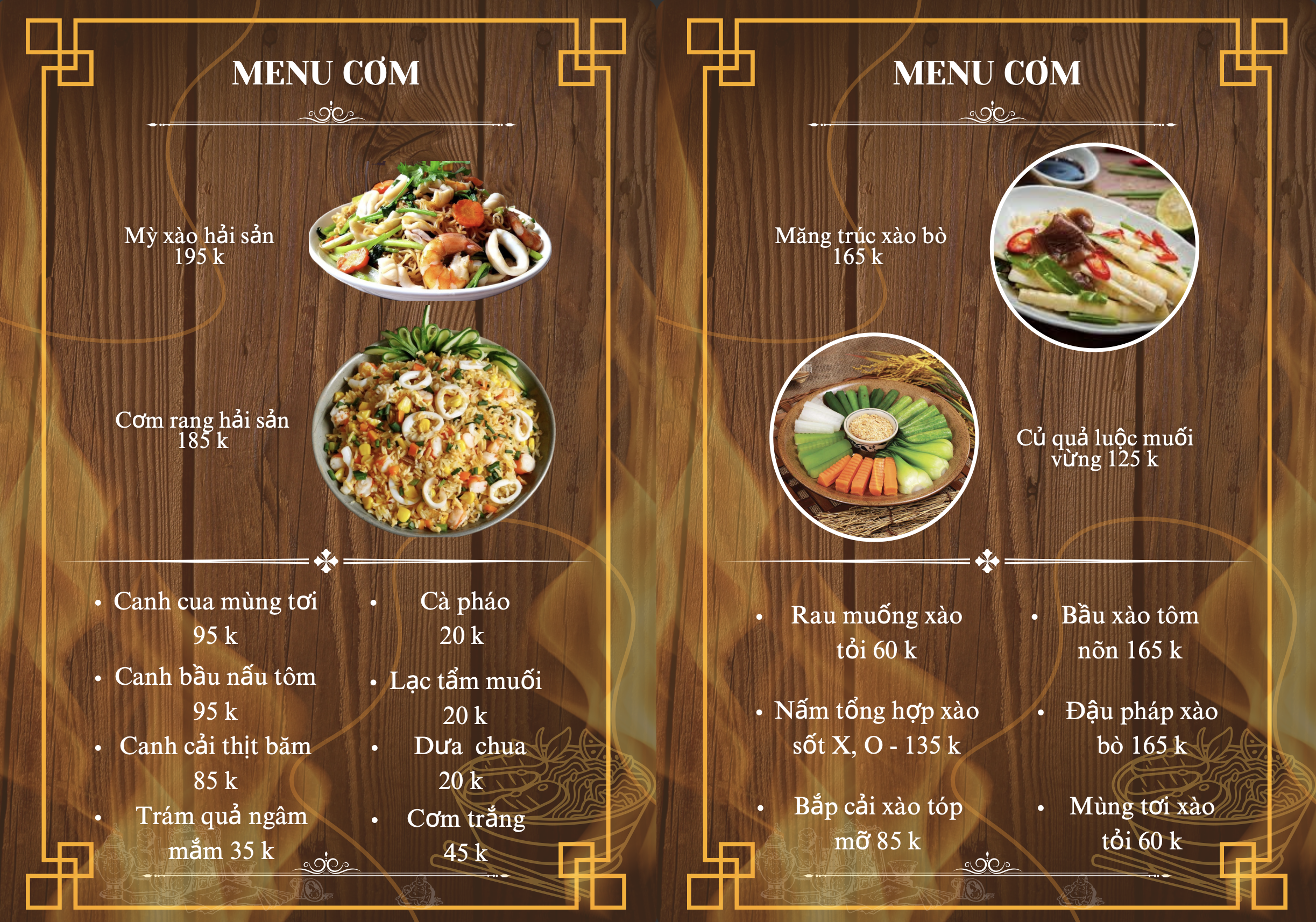 Menu Hương Bắc - Nguyễn Quốc Trị 9 