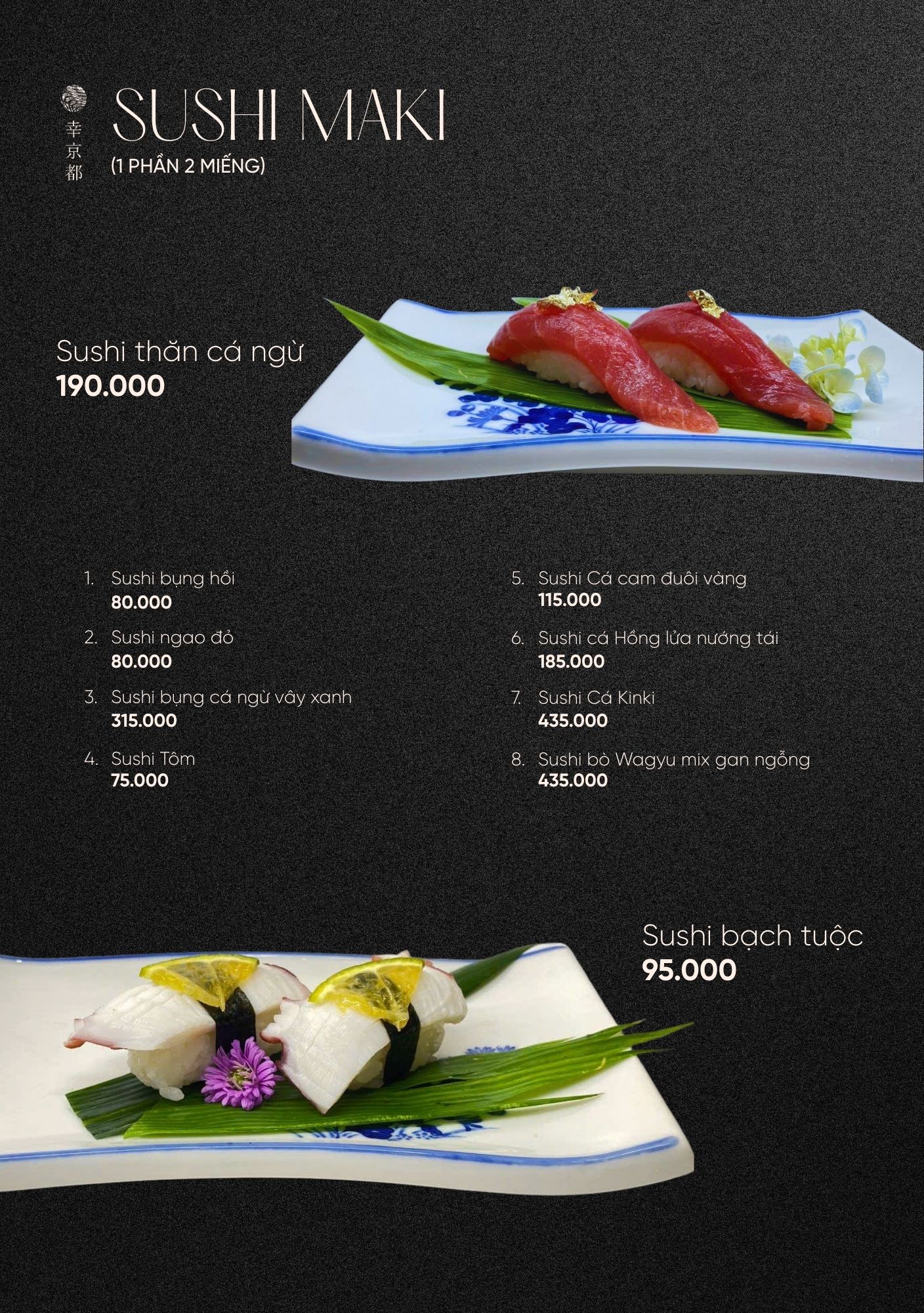 Menu Nhà hàng Hải Sản Nhật Bản Kyoto Sachi - Mạc Thái Tông 8