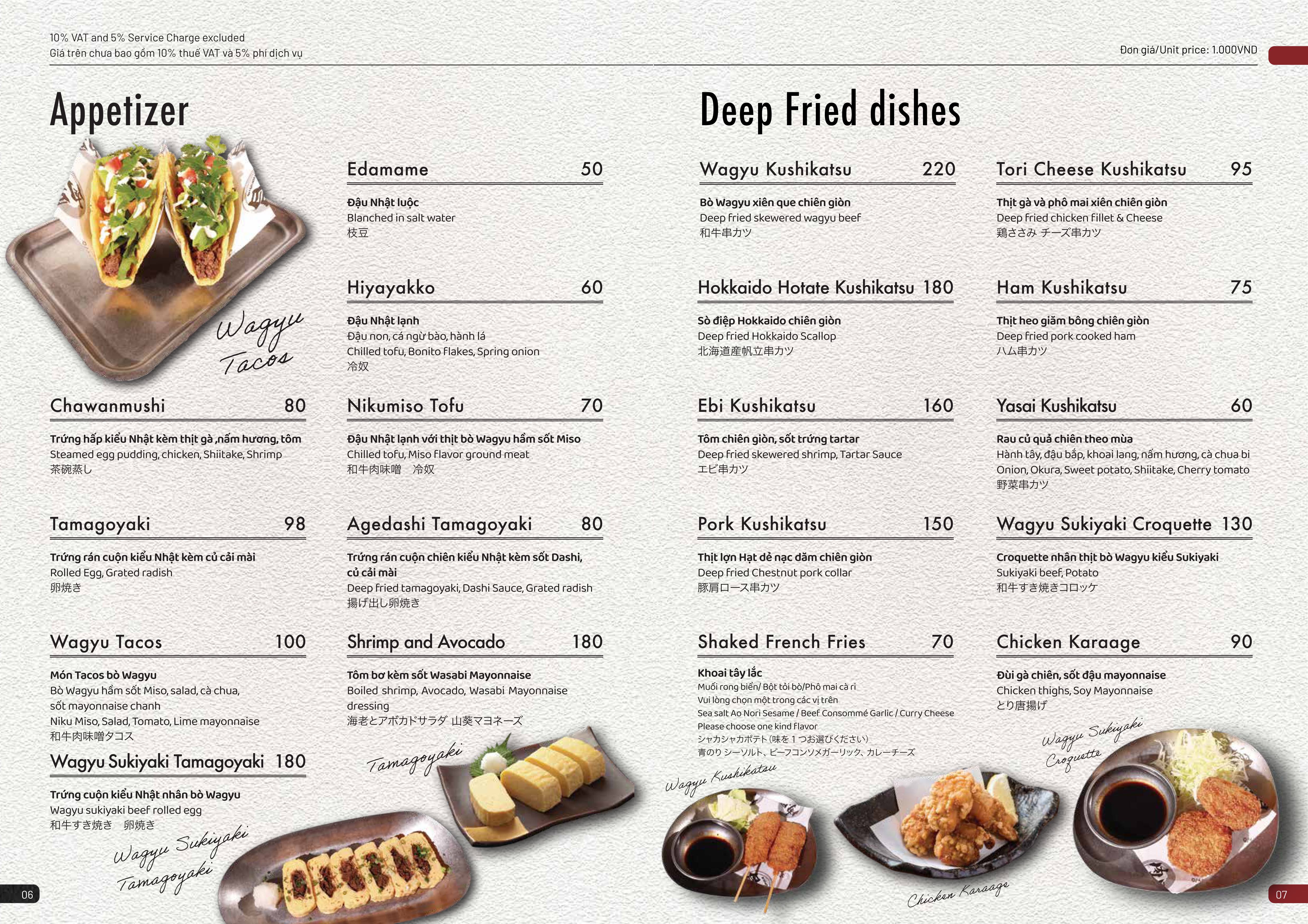 Menu NIKUSHO Japanese Wagyu BBQ - Yên Phụ 3