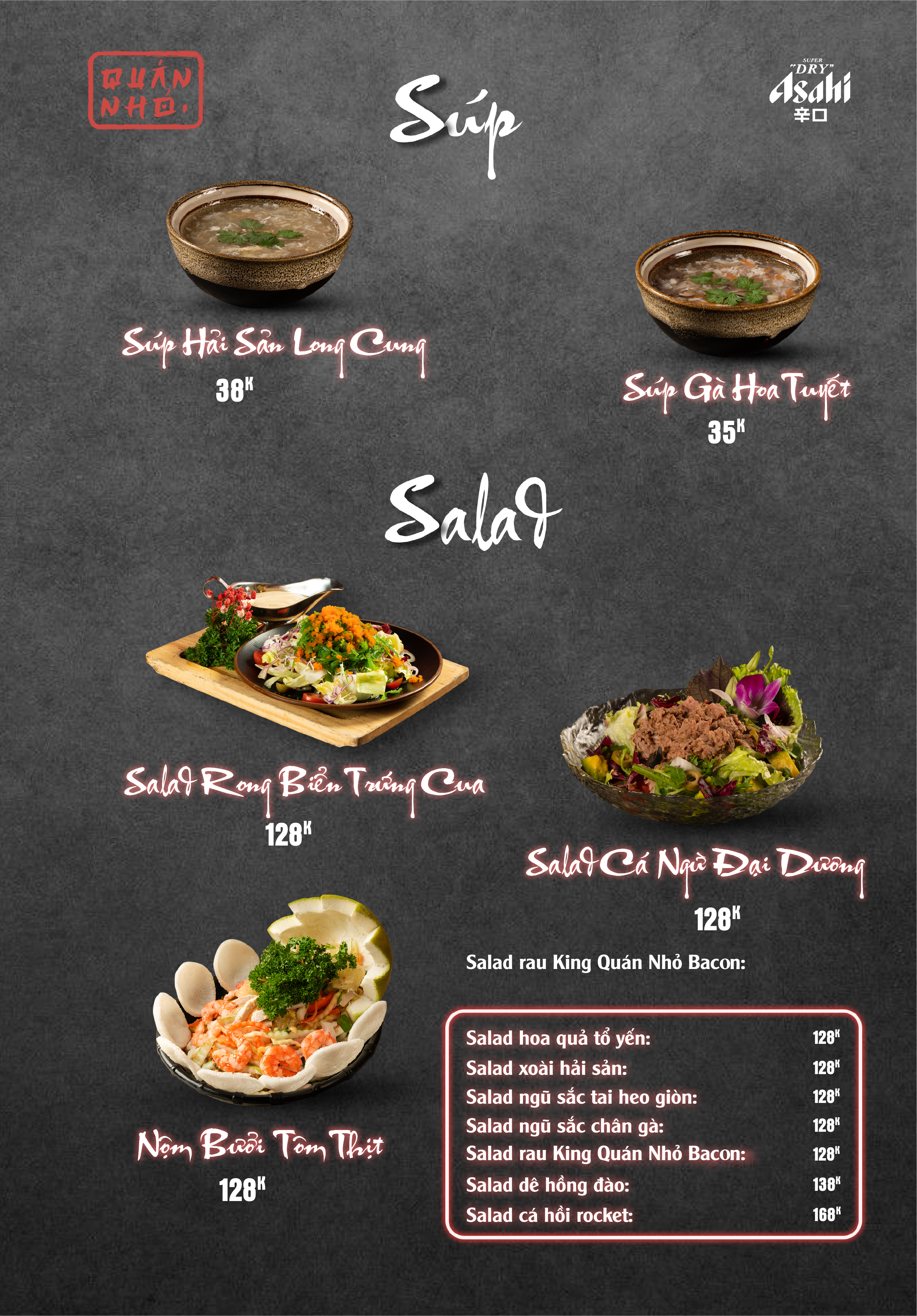 Menu Quán Nhỏ - Vĩnh Tuy 2