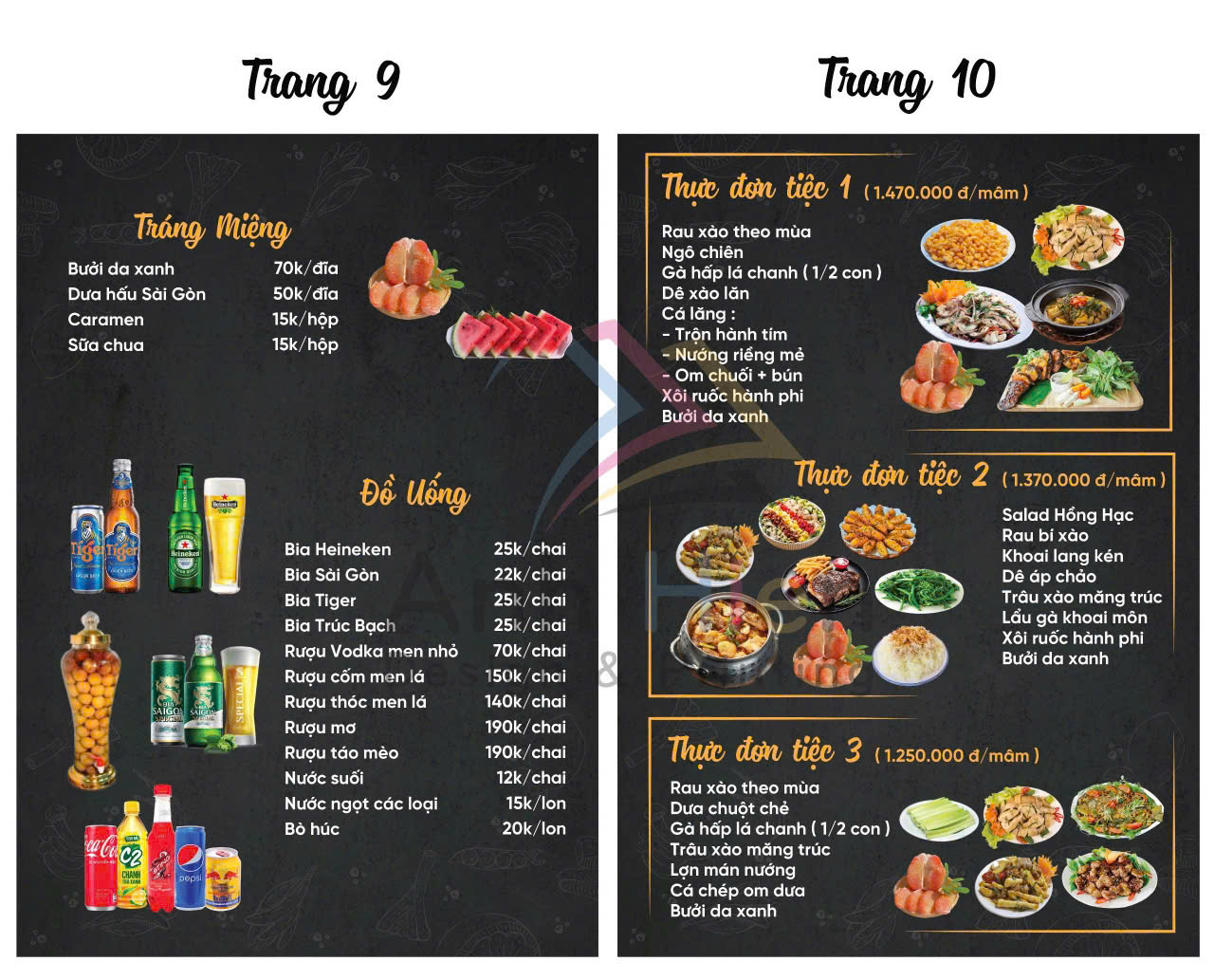 Menu Ẩm Thực Hồng Hạc -  KĐT Mới Tây Nam Linh Đàm 5 