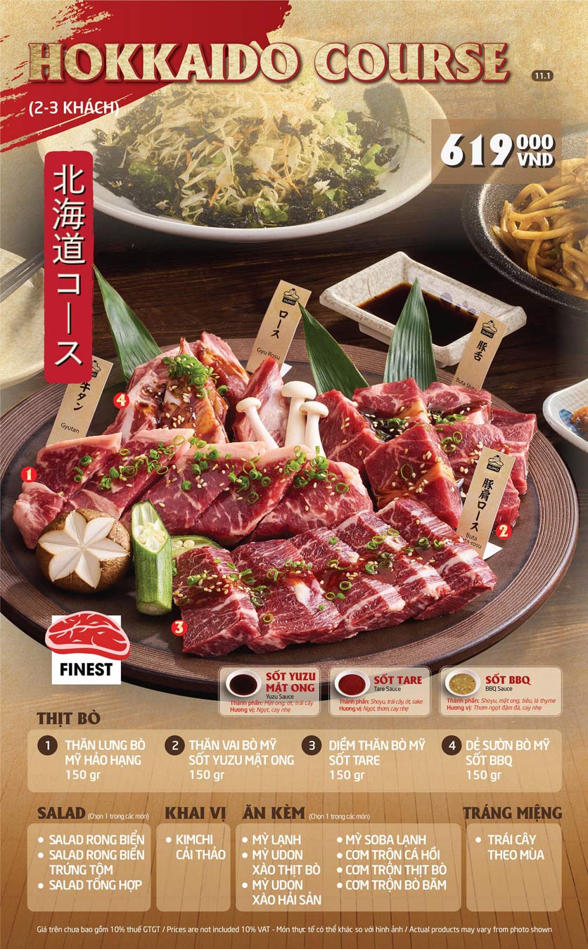 Menu Sumo Yakiniku - Mega Mall Thảo Điền 2