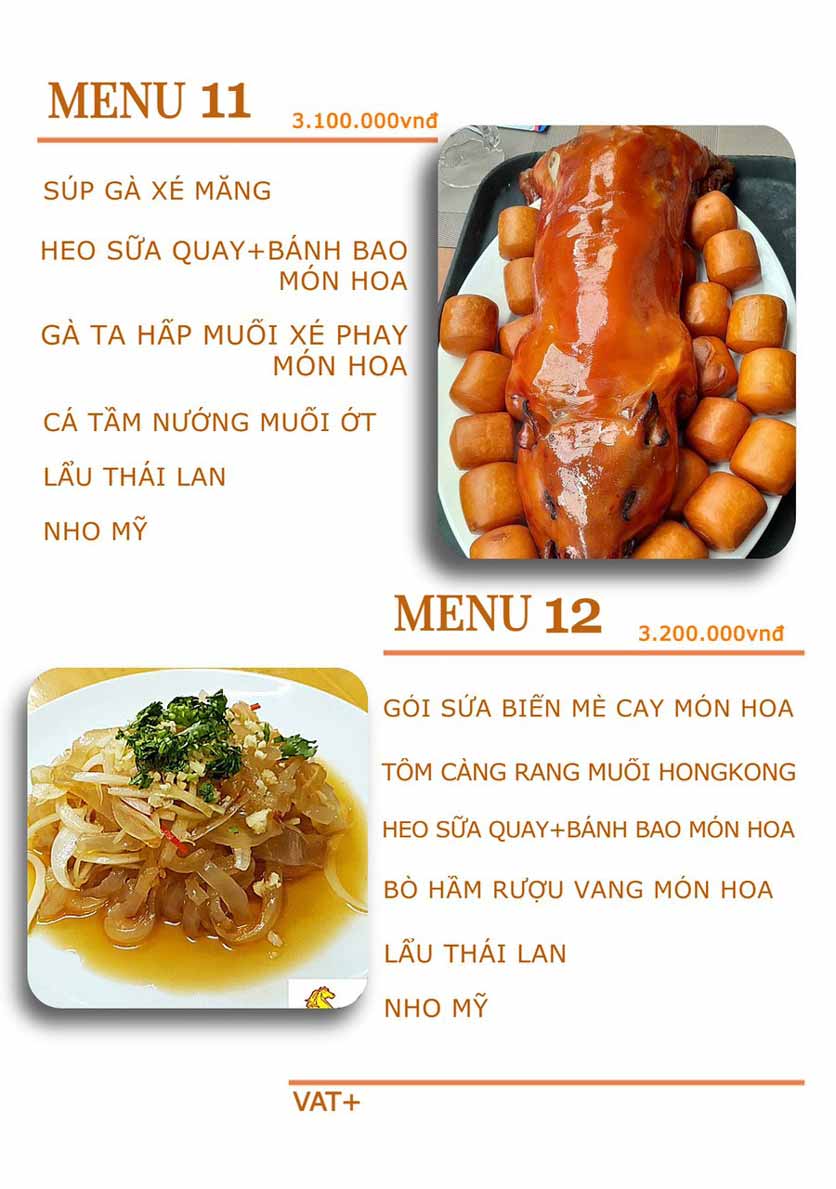 Menu Ẩm thực - Karaoke Hòa Phú 17 