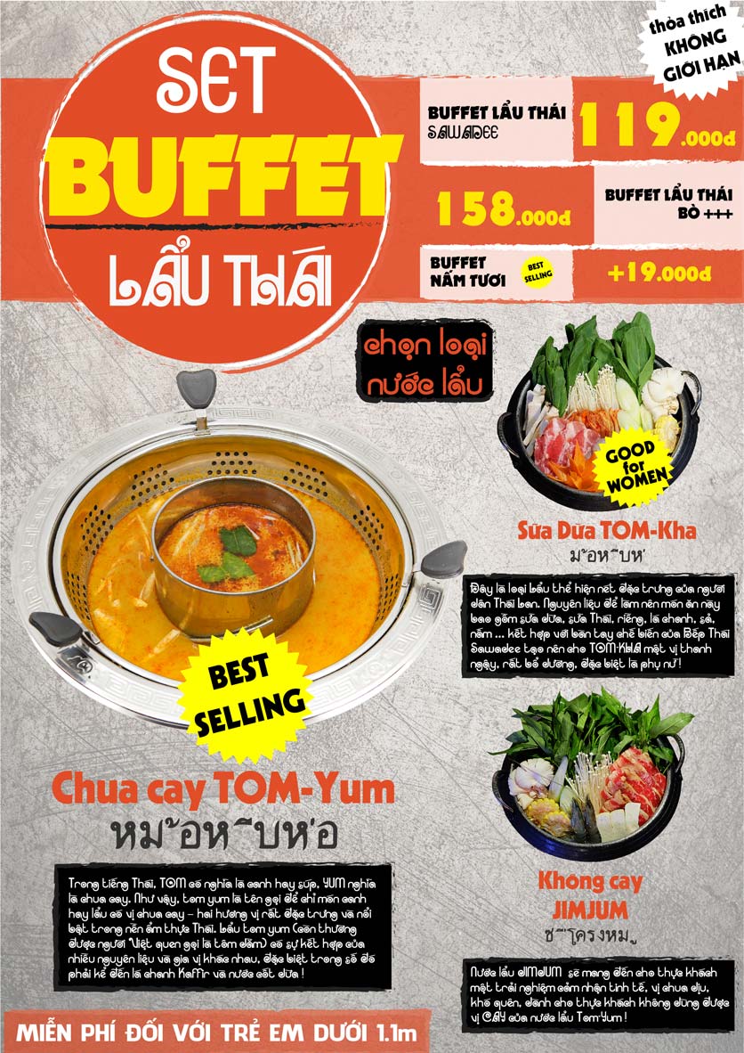 Menu Bếp thái Sawadee - Vua Lẩu Thái - Times City 1