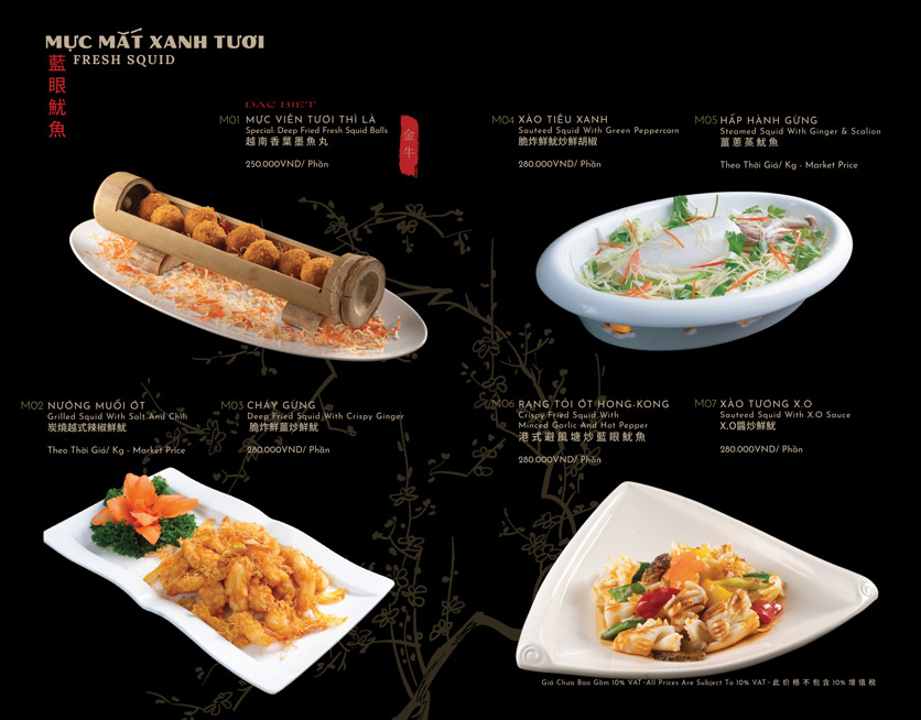 Menu Bê Vàng - An Dương Vương 22 