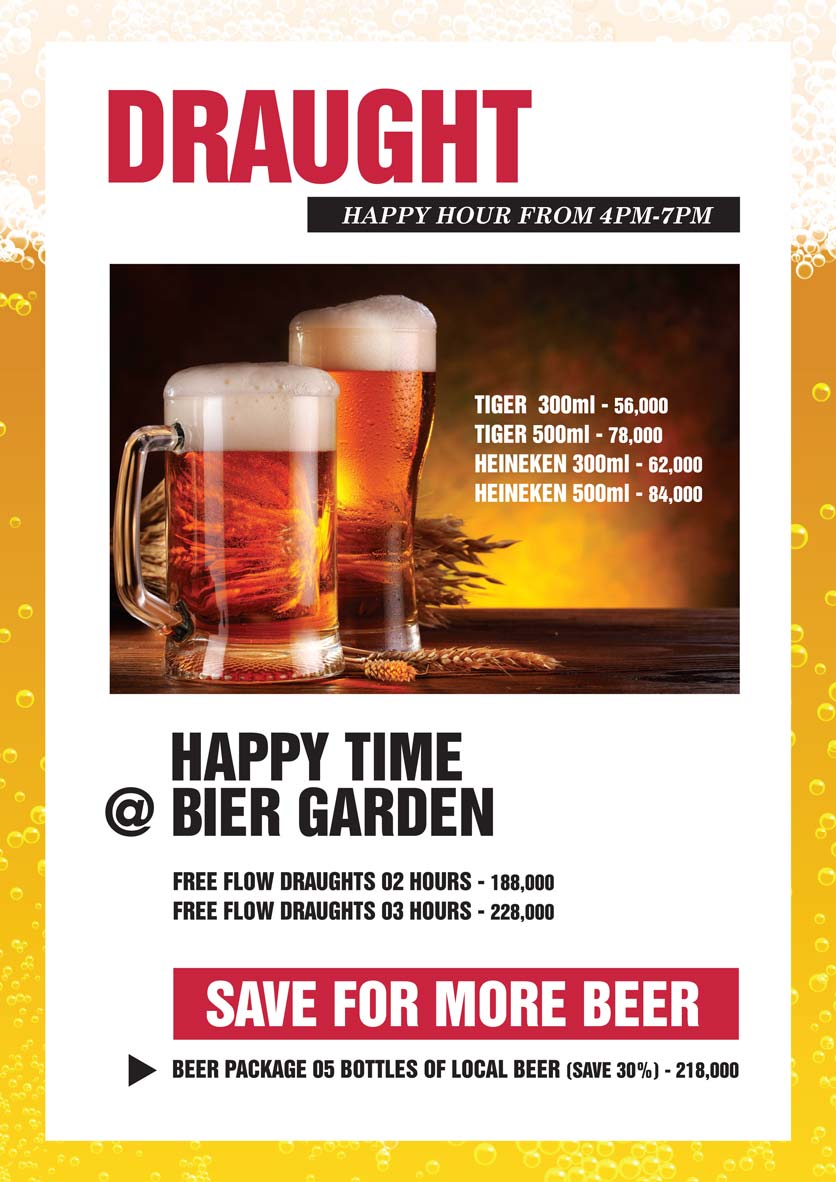 Nhà hàng Bier Garden Đồng Khởi Ẩm thực Á Âu & bia nhập khẩu