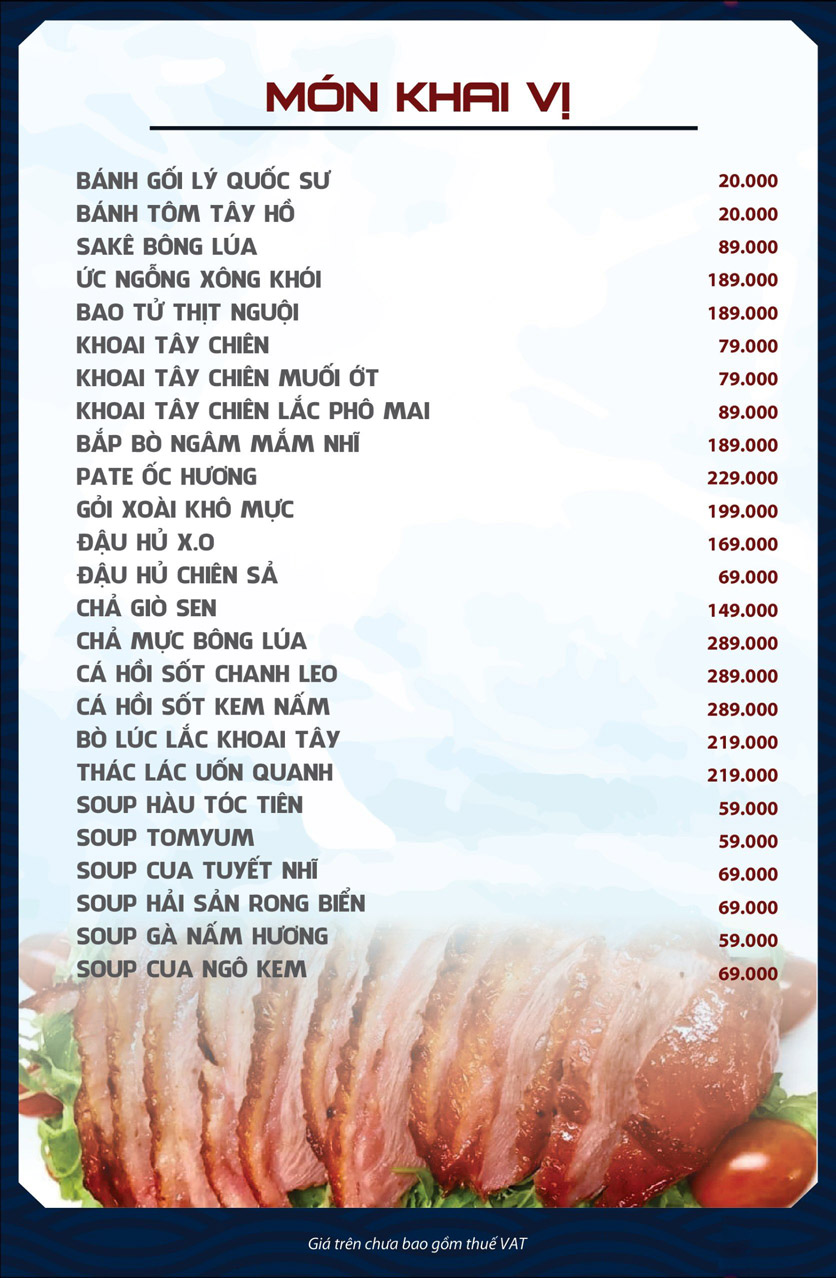 Menu Nhà hàng Bông Lúa - Nguyễn Thị Thập 5