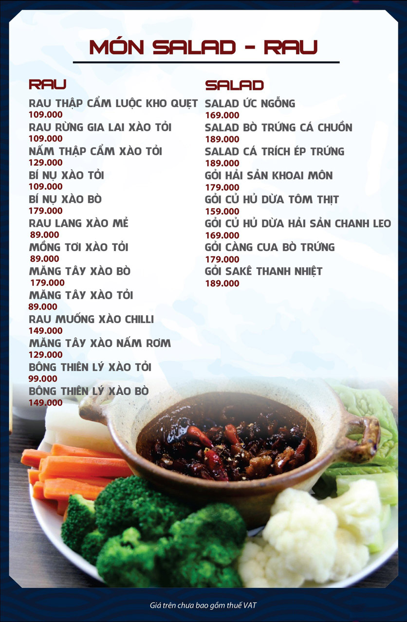 Menu Nhà hàng Bông Lúa - Nguyễn Thị Thập 6
