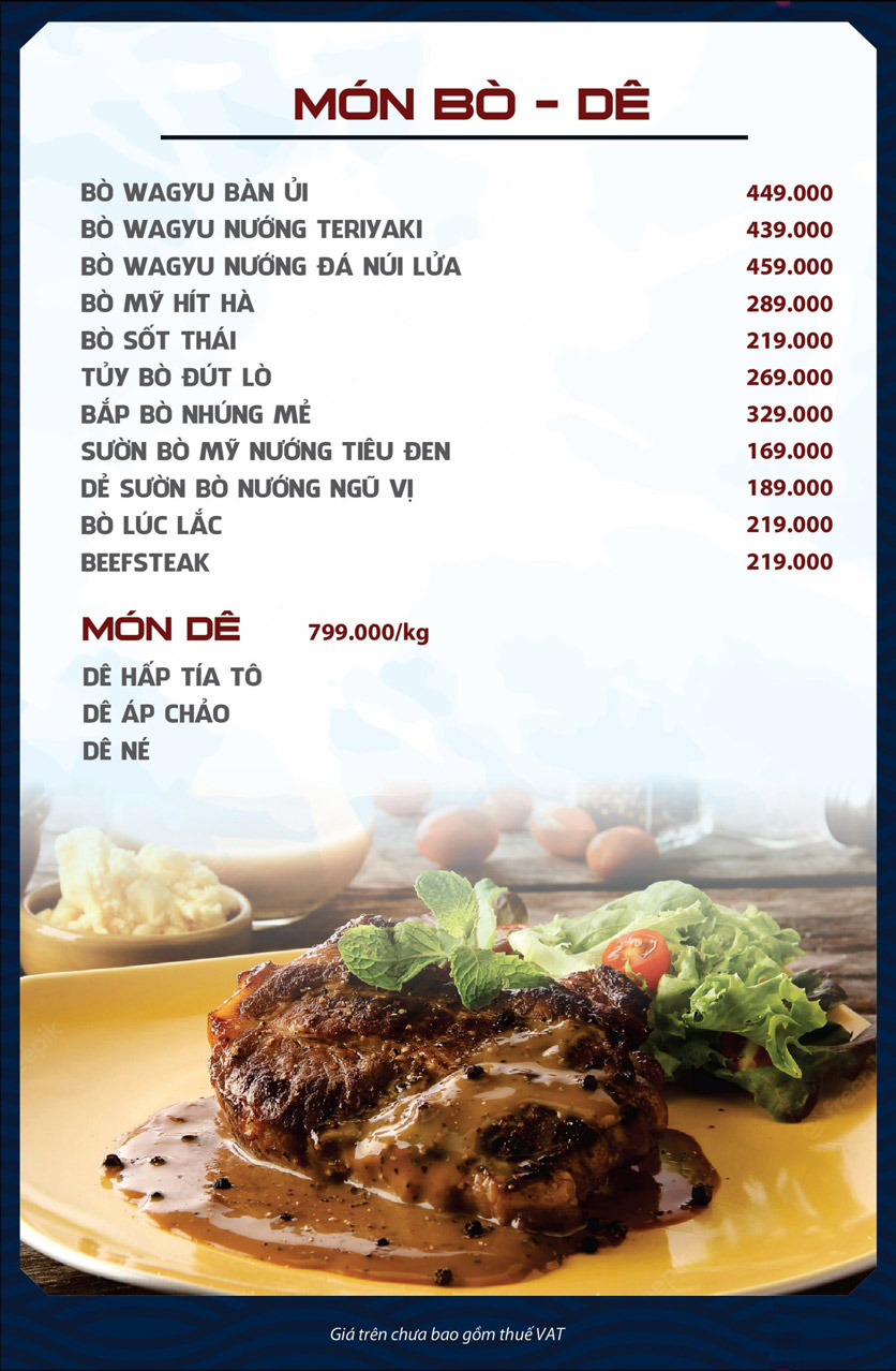 Menu Nhà hàng Bông Lúa - Nguyễn Thị Thập 9