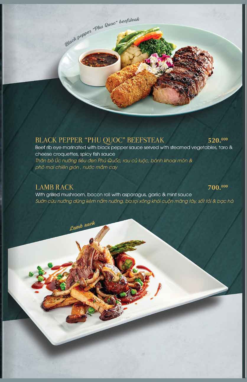 Menu Boomerang Bistro Saigon - Tôn Dật Tiên 31 