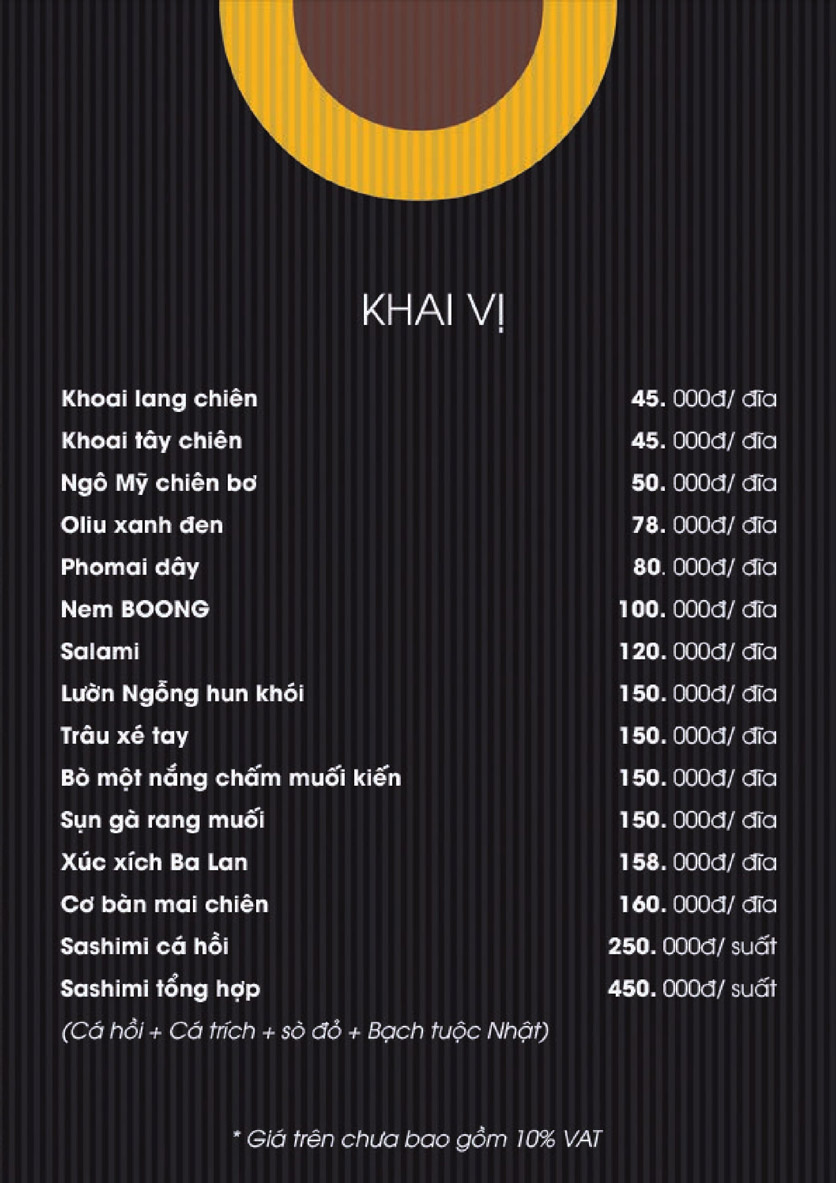 Menu Boong Restaurant – Nguyên Hồng 5
