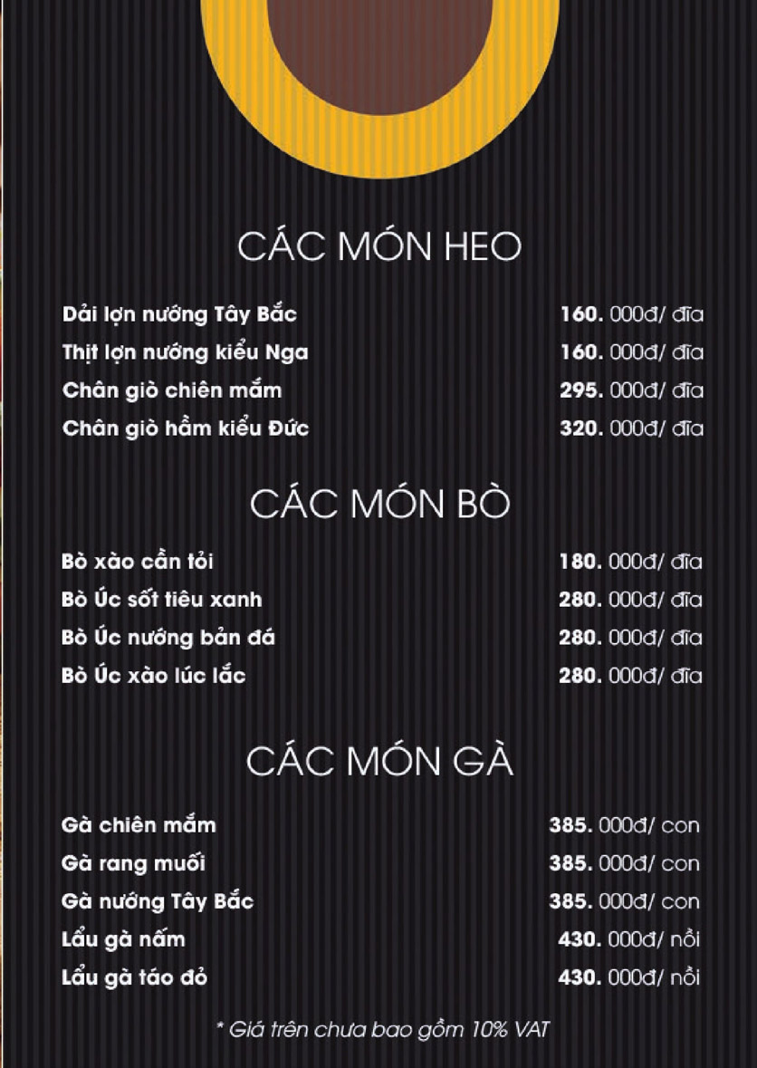 Menu Boong Restaurant – Nguyên Hồng 6