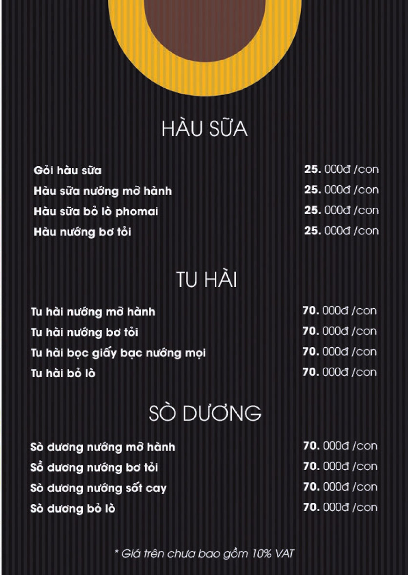 Menu Boong Restaurant – Nguyên Hồng 9
