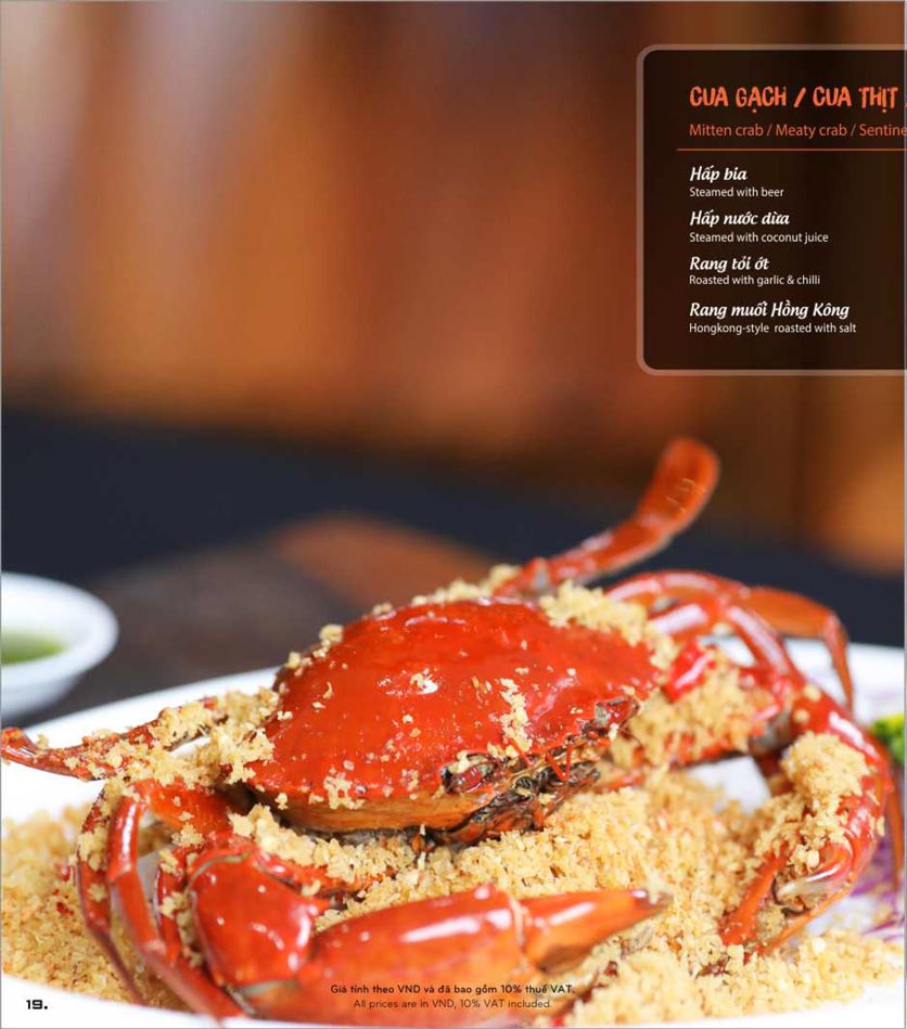 Menu Brilliant Seafood - Hồ Nghinh 17 