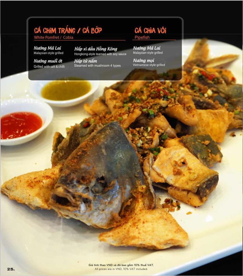 Menu Brilliant Seafood - Hồ Nghinh 24 