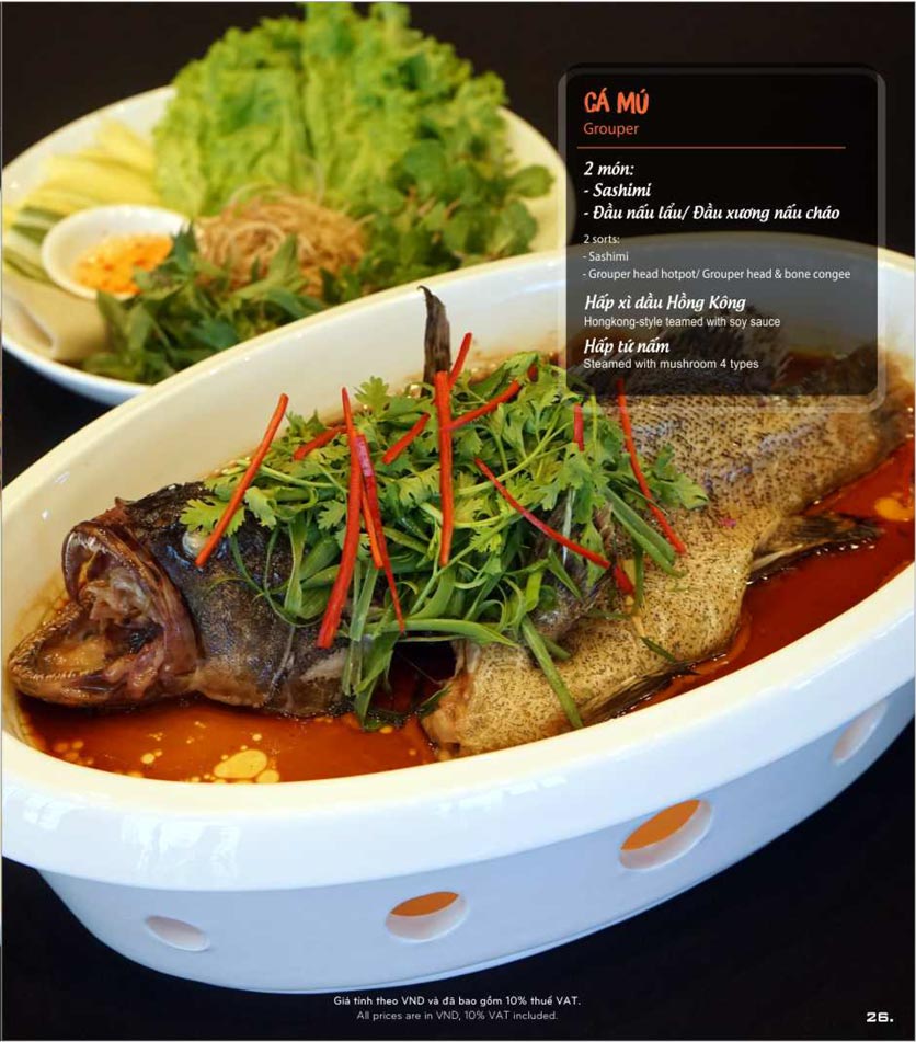 Menu Brilliant Seafood - Hồ Nghinh 25 