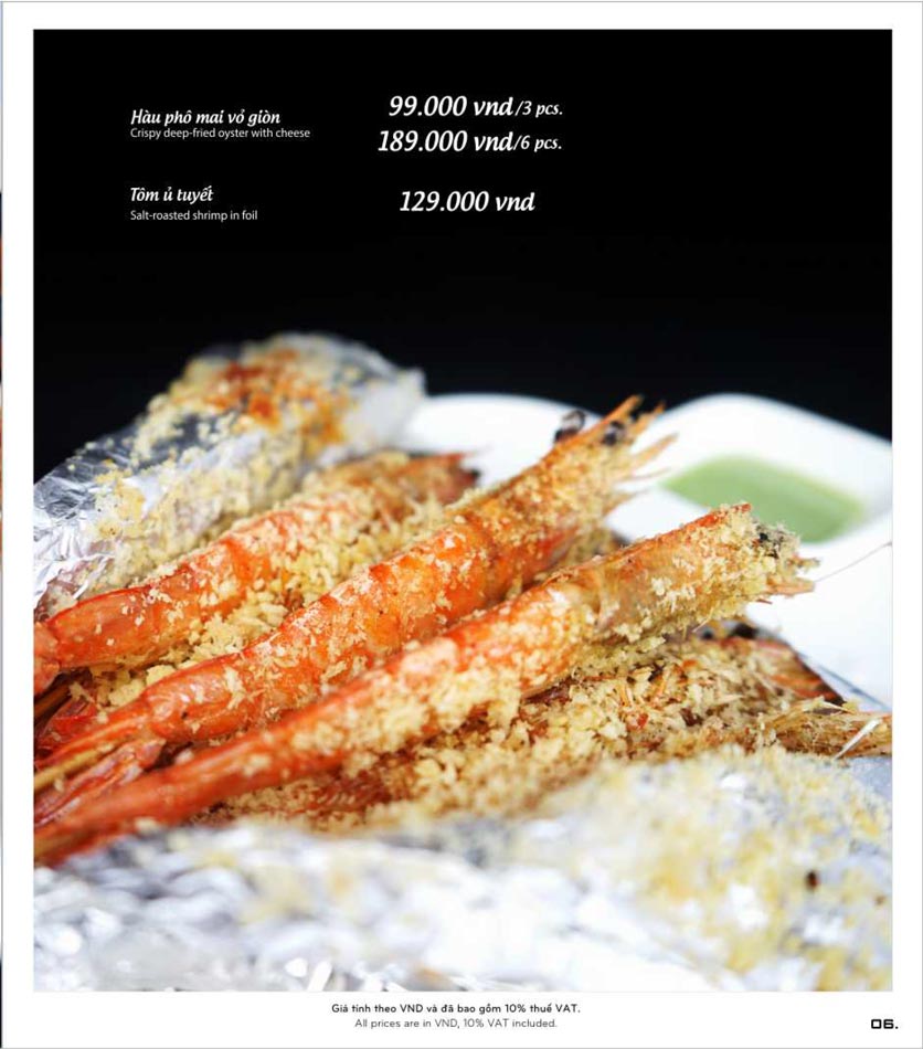 Menu Brilliant Seafood - Hồ Nghinh 5 
